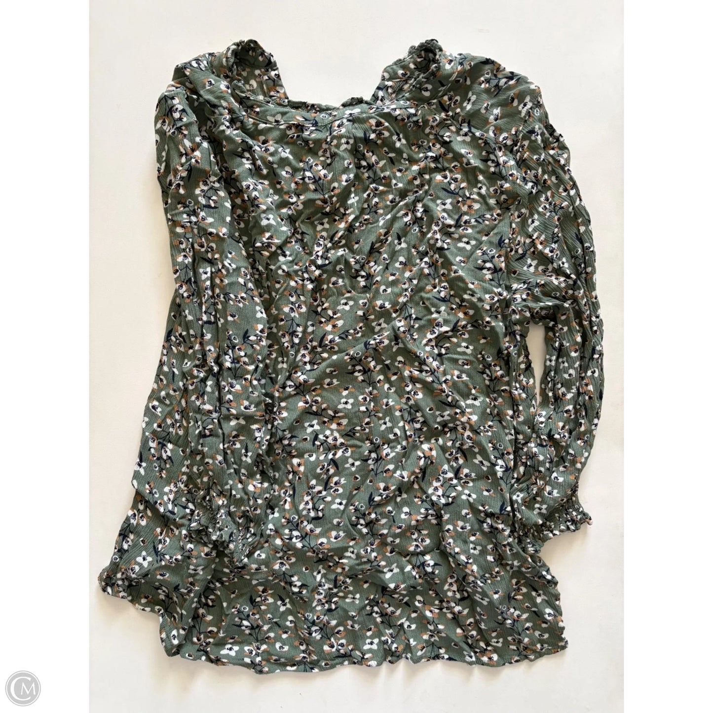 Top Long Sleeve By Monday Fun In Green, Size: Xl
