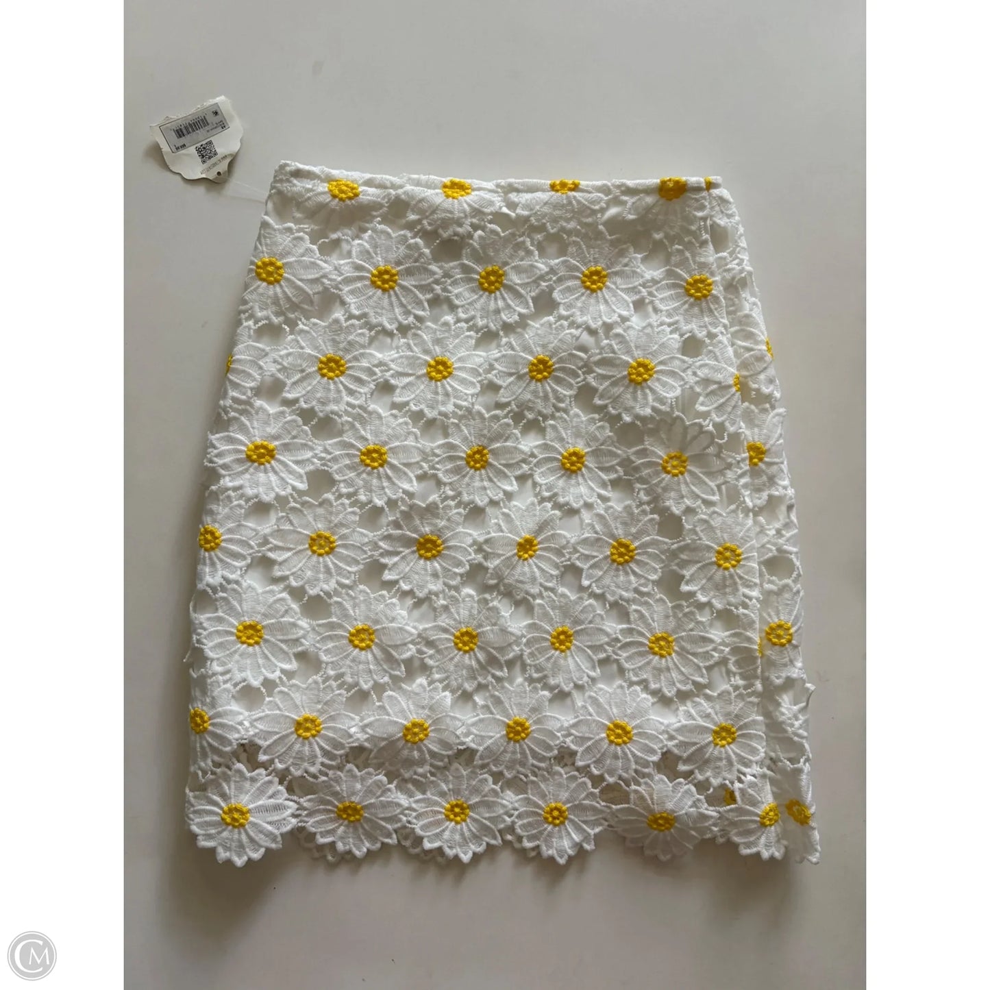 Skirt Mini & Short By Altard State In White & Yellow, Size: S