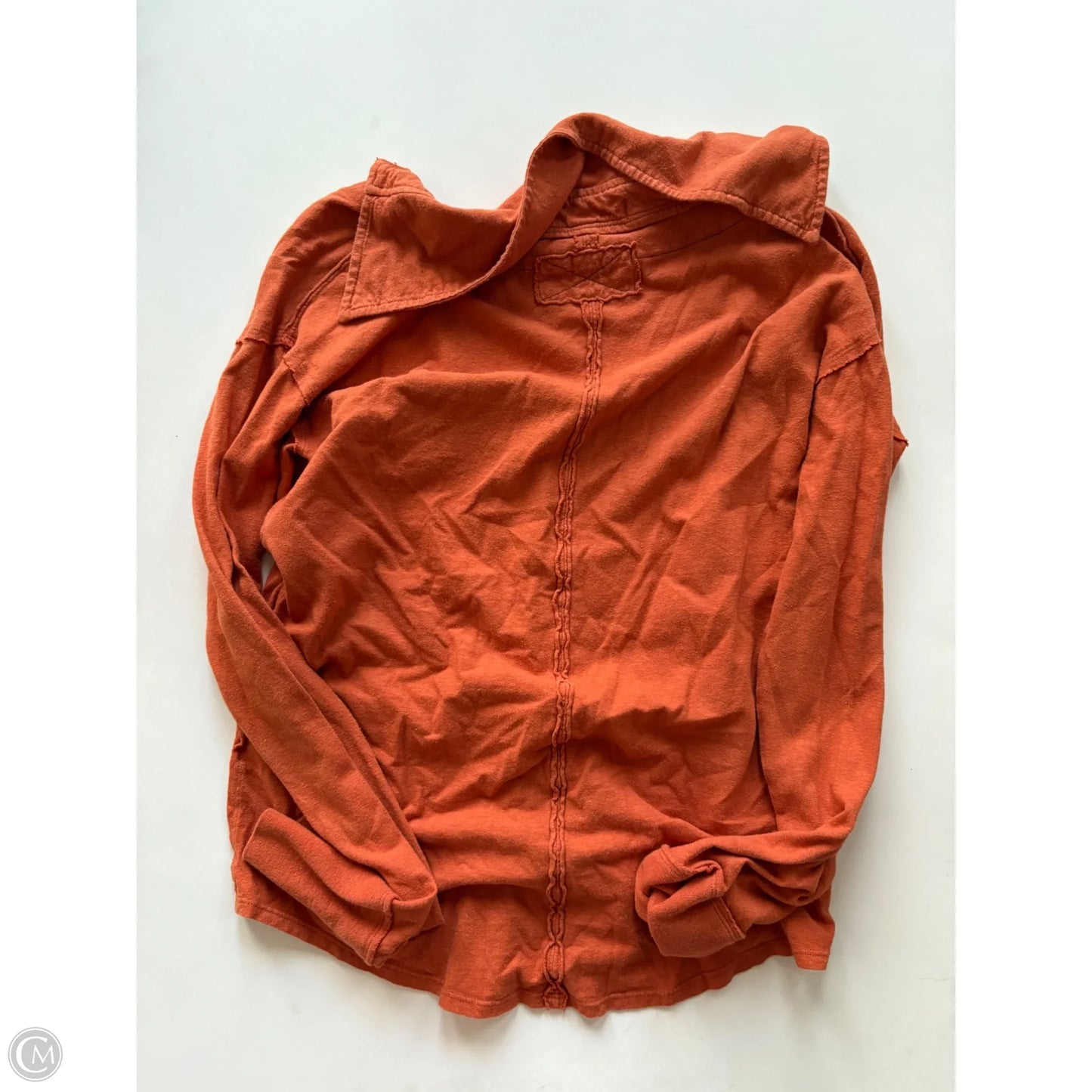Blouse Long Sleeve By Free People In Orange, Size: S