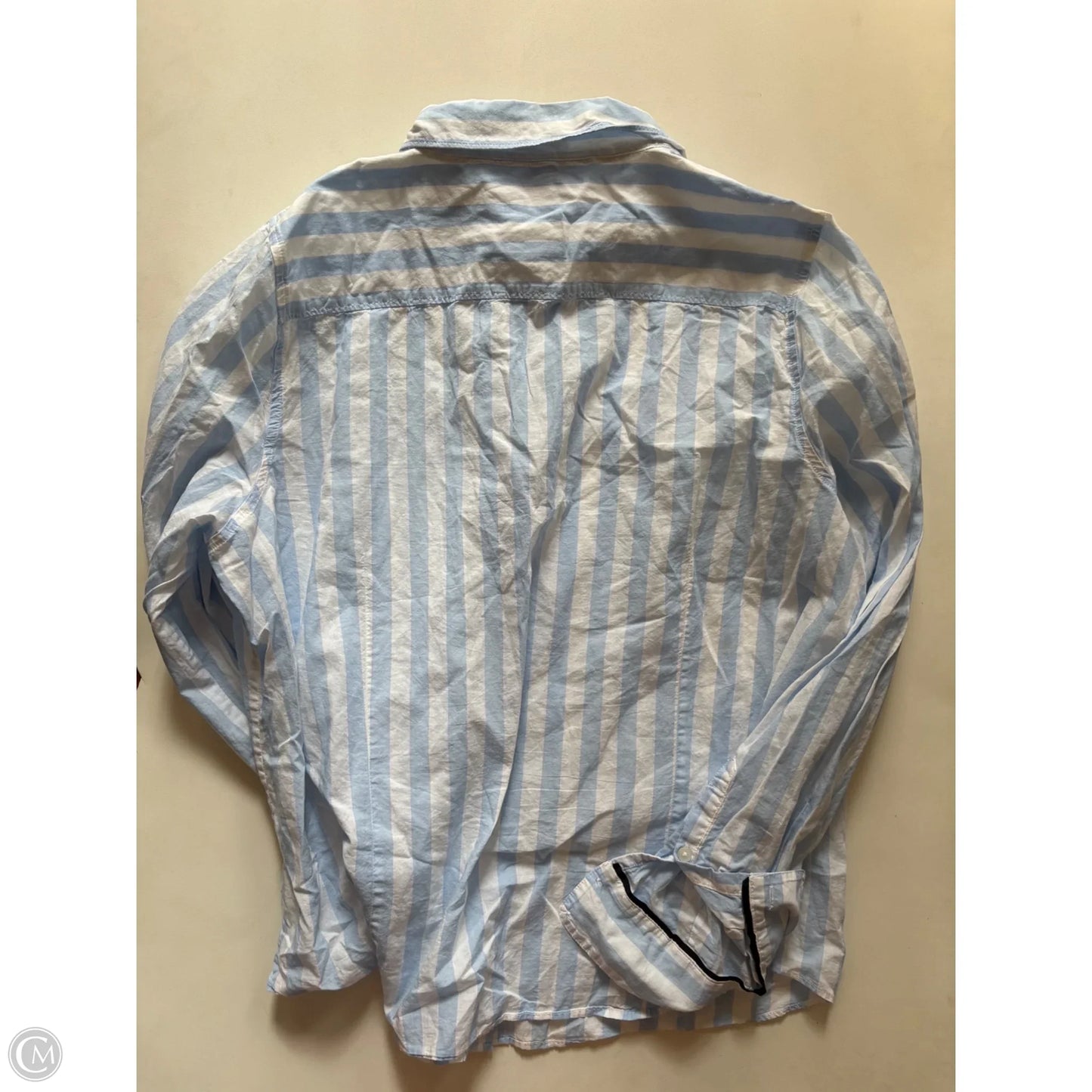 Blouse Long Sleeve By Crown And Ivy In Striped Pattern, Size: Xxl