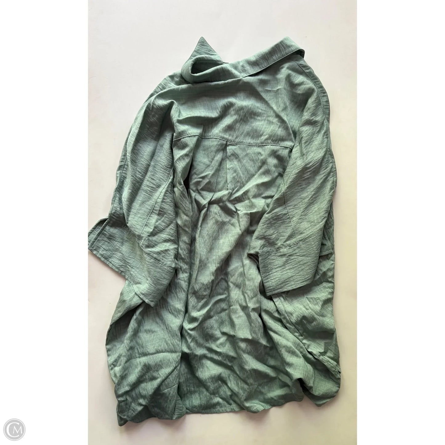 Blouse Short Sleeve By Entro In Green, Size: 1x