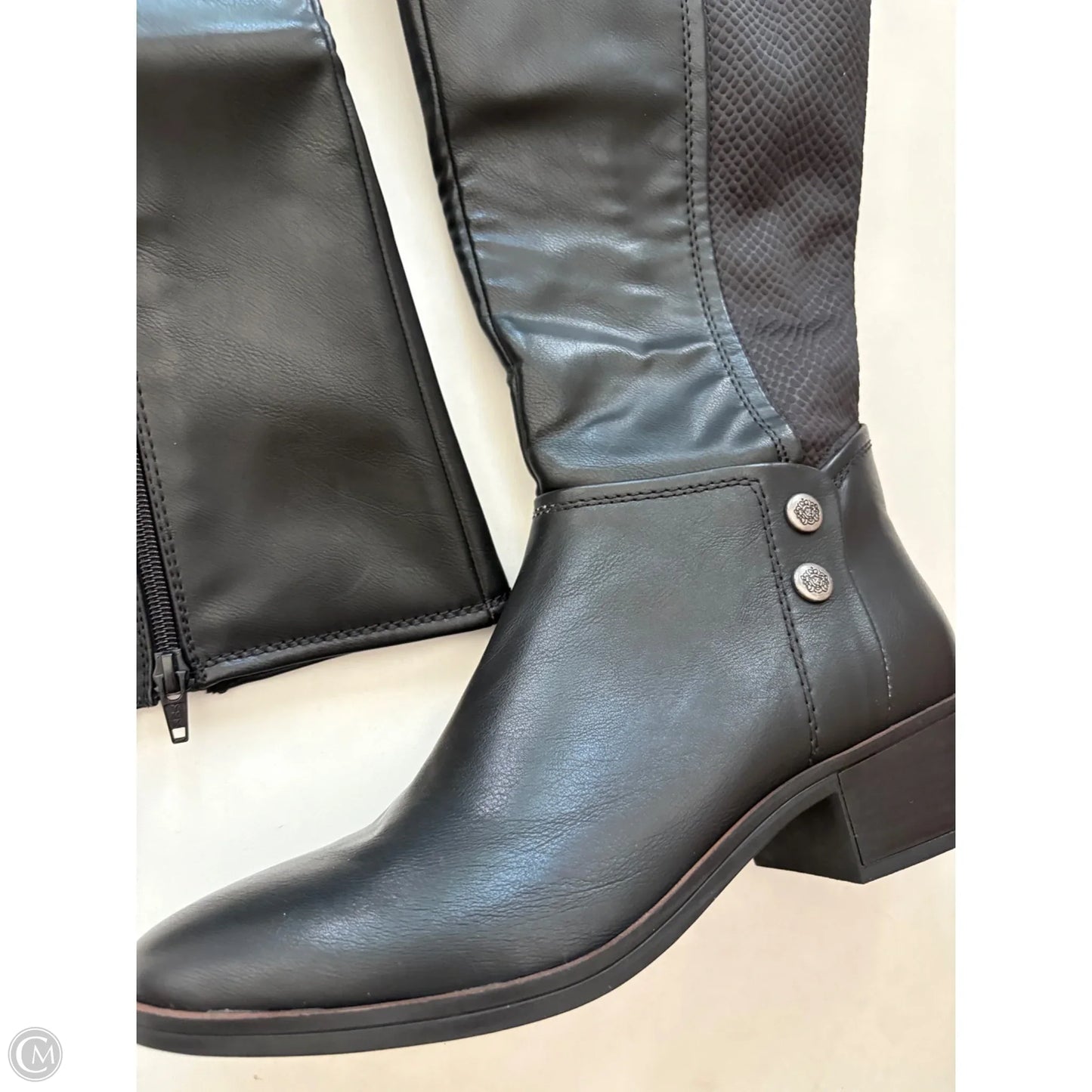Boots Mid-calf Heels By Bare Traps In Black, Size: 8.5
