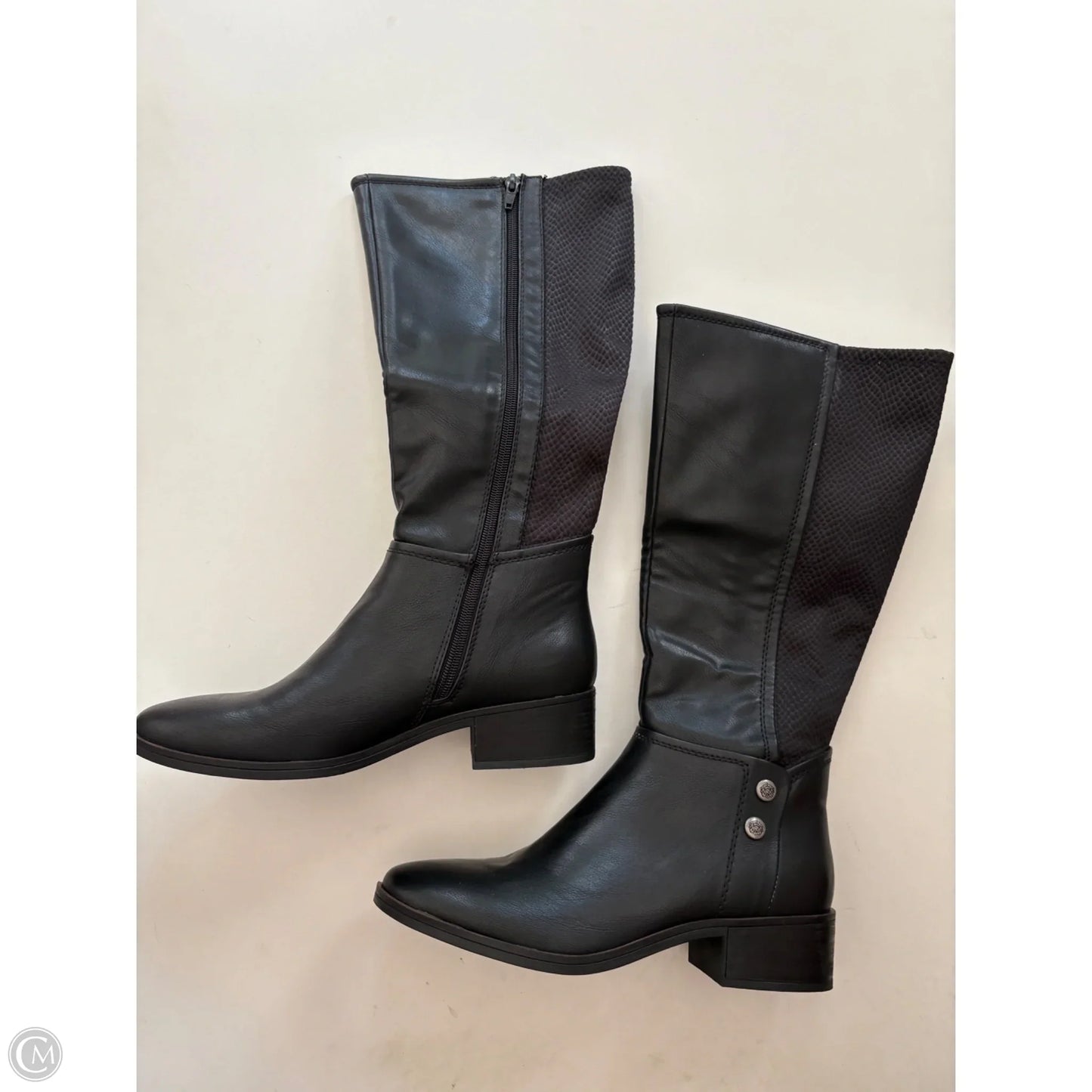 Boots Mid-calf Heels By Bare Traps In Black, Size: 8.5