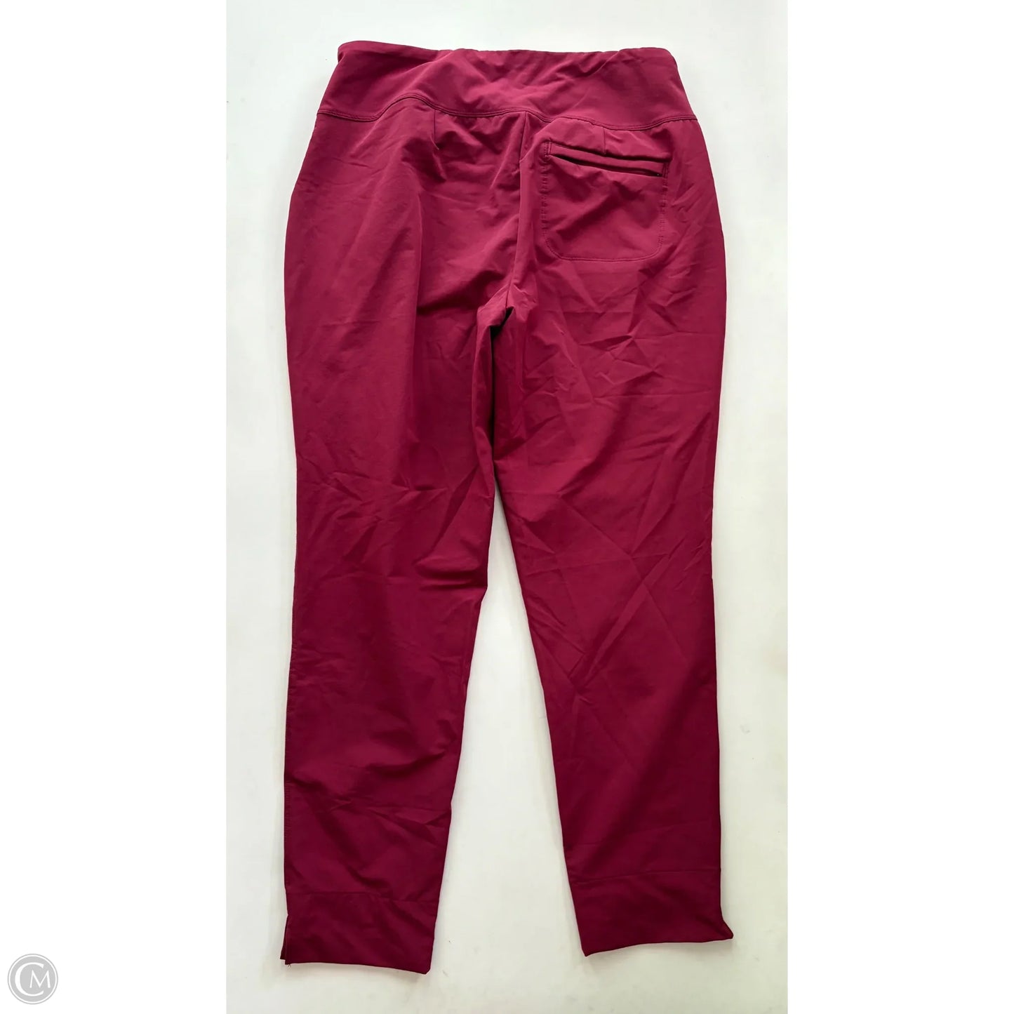 Athletic Pants By 90 Degrees By Reflex In Maroon, Size: M