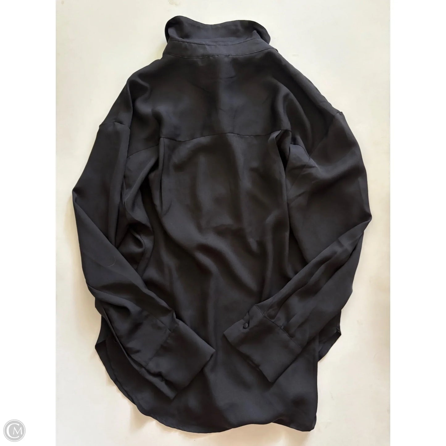Blouse Long Sleeve By Vince Camuto In Black, Size: S