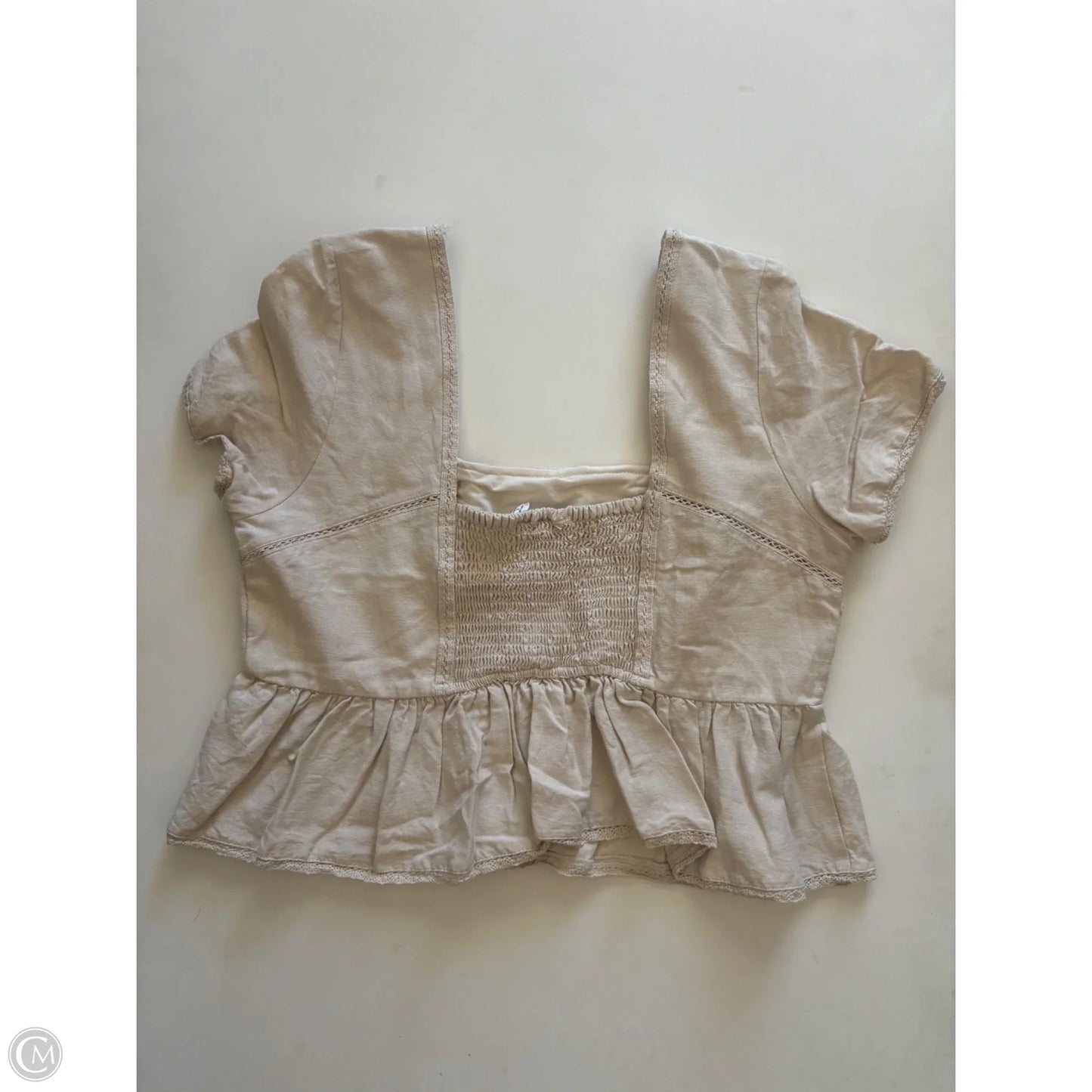 Top Short Sleeve By midnight sky In Tan, Size: L