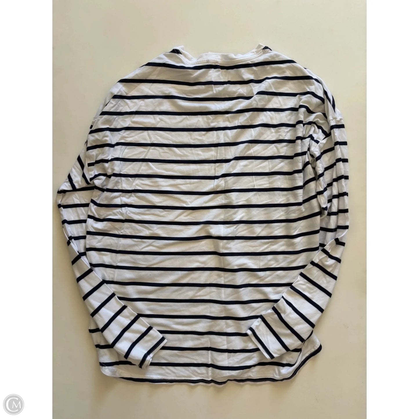 Top Long Sleeve By Gap In Striped Pattern, Size: M