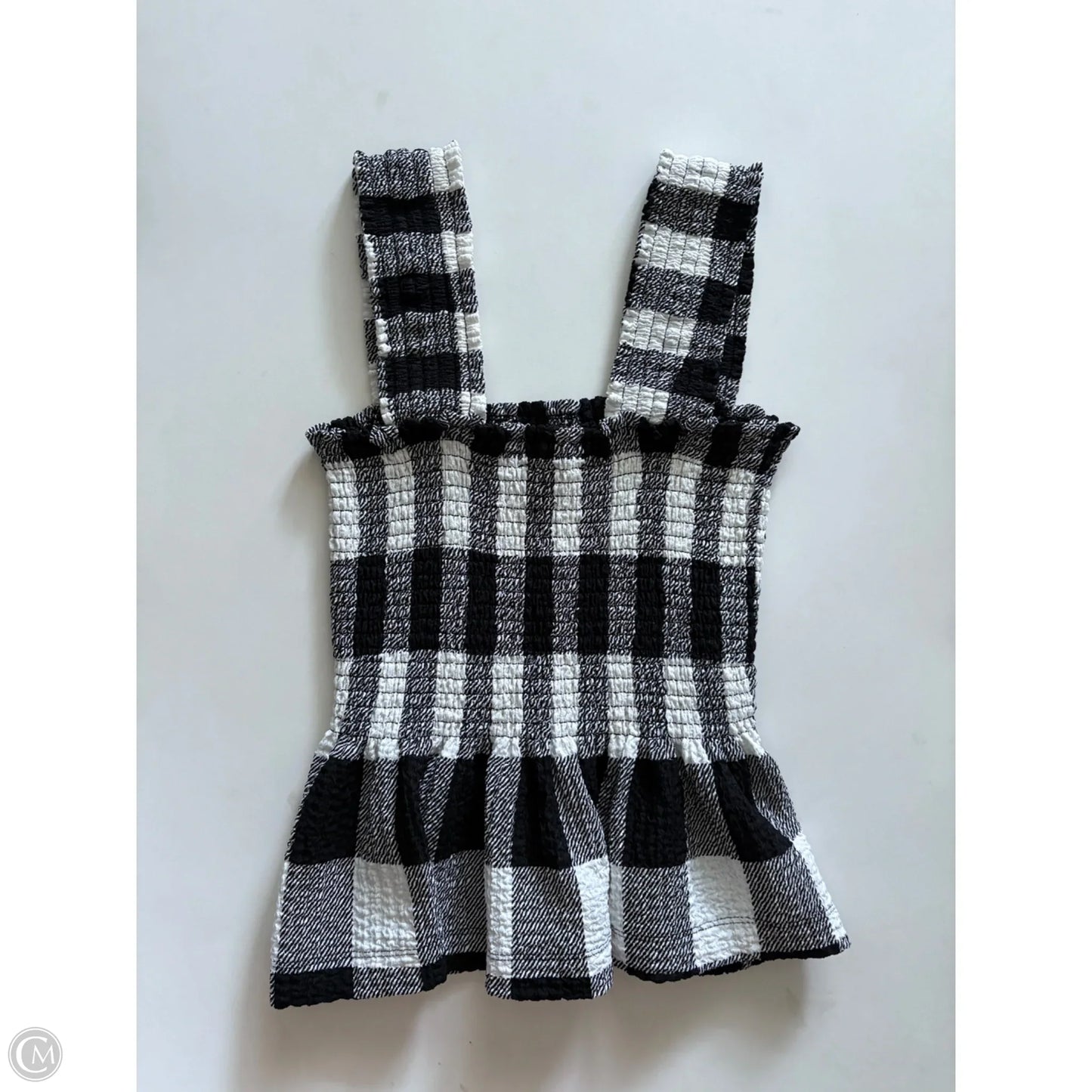 Top Sleeveless By Loft In Black & White, Size: S