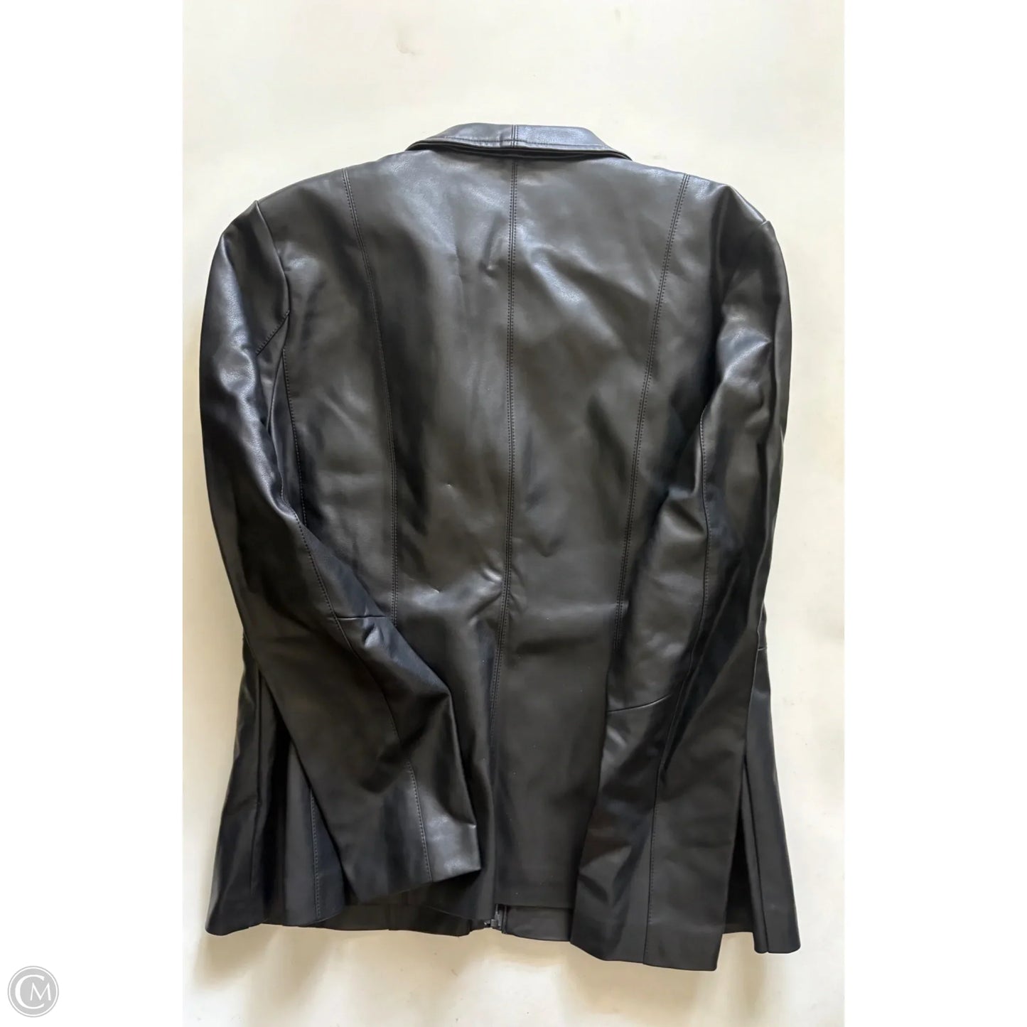 Jacket Moto Leather By Kenneth Cole In Black, Size: Xxl