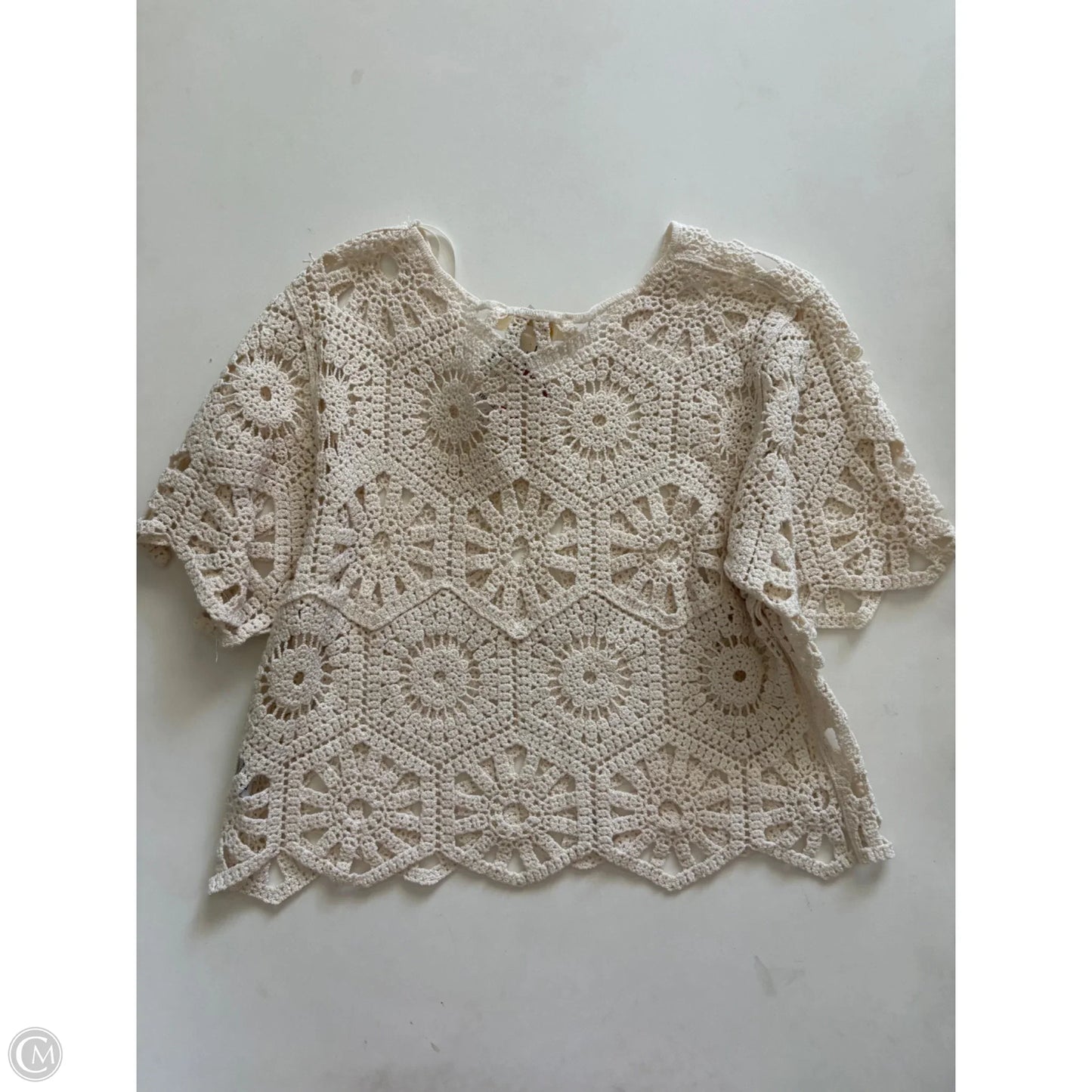 Top Short Sleeve By Rebellion In Cream, Size: S