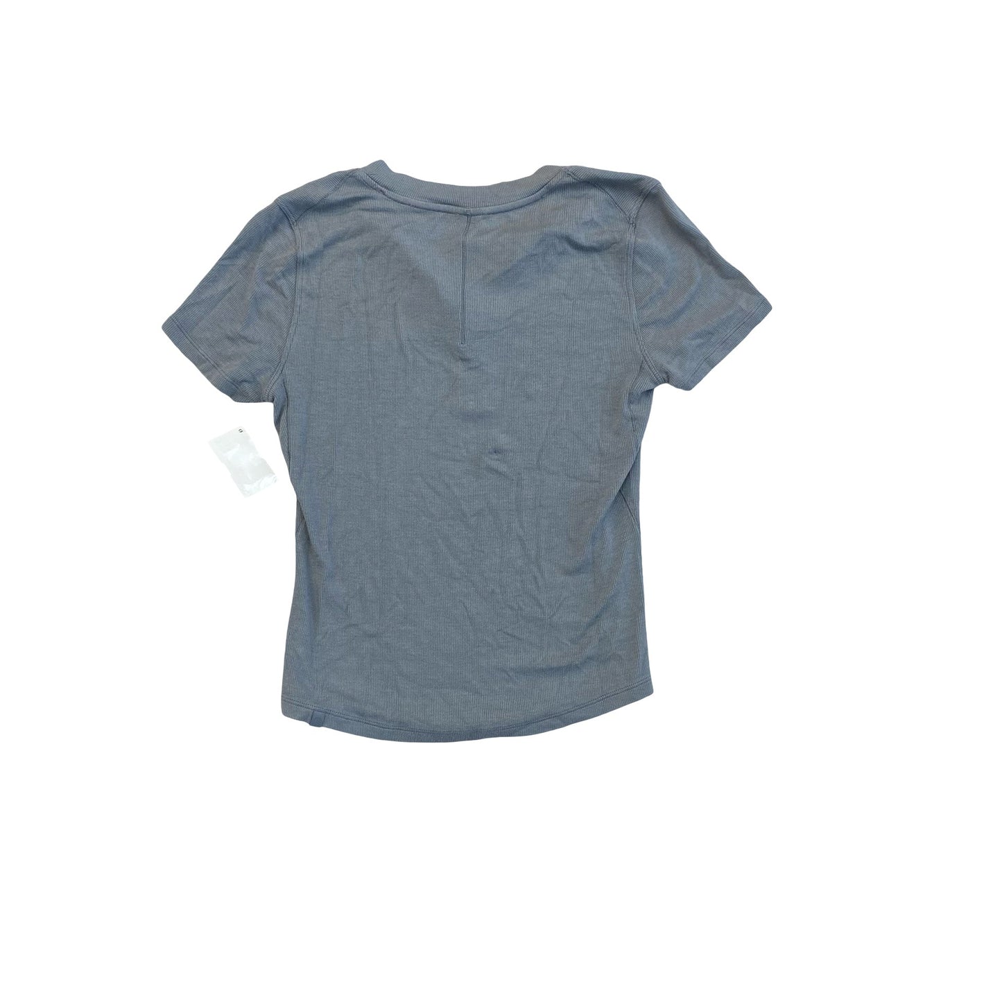 Athletic Top Ss By Lululemon In Grey, Size:4