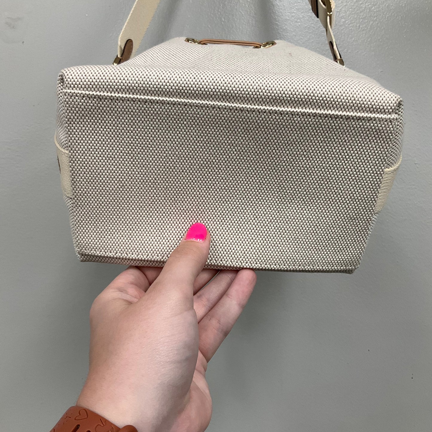 Handbag Designer By Kate Spade In Cream, Size:Small
