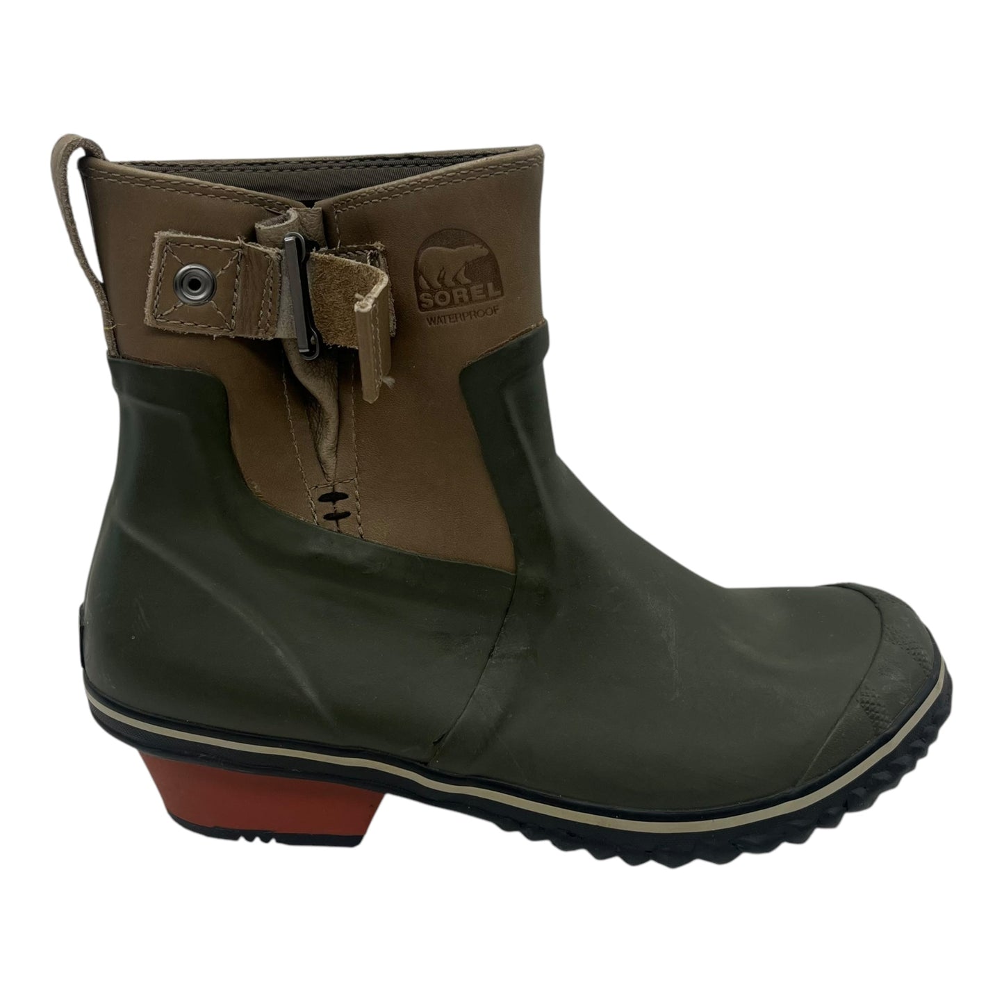 Boots Rain By Sorel In Green, Size:7