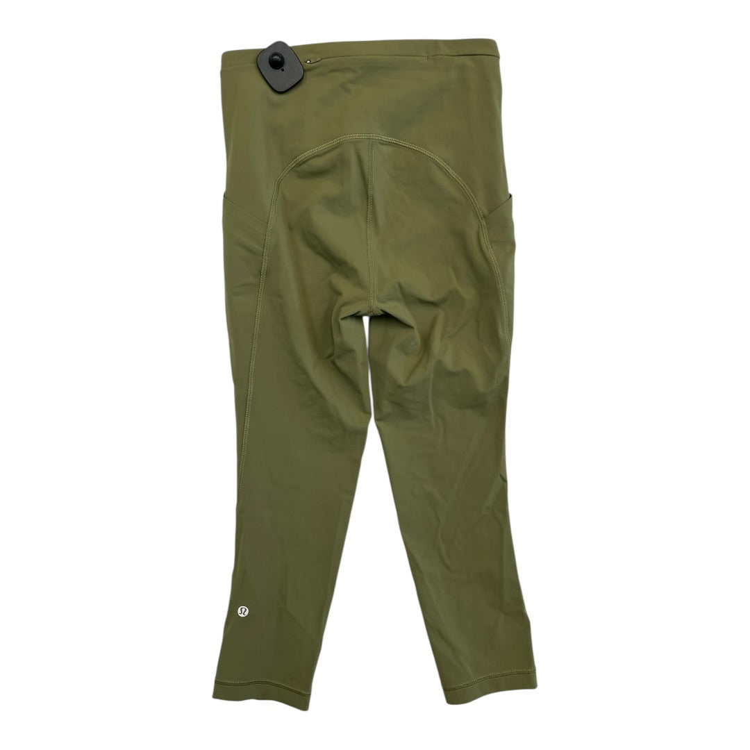 Athletic Leggings Capris By Lululemon In Green, Size:4