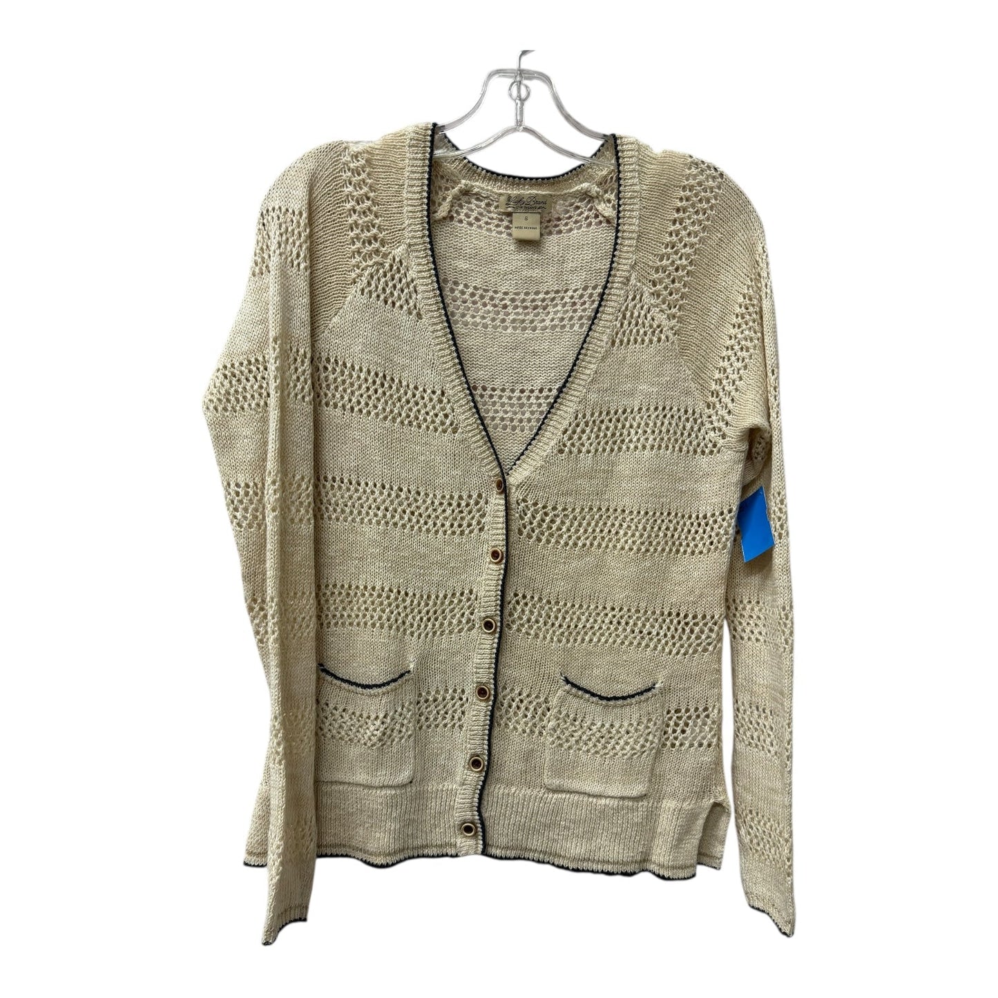 Sweater Cardigan By Lucky Brand In Beige, Size:S