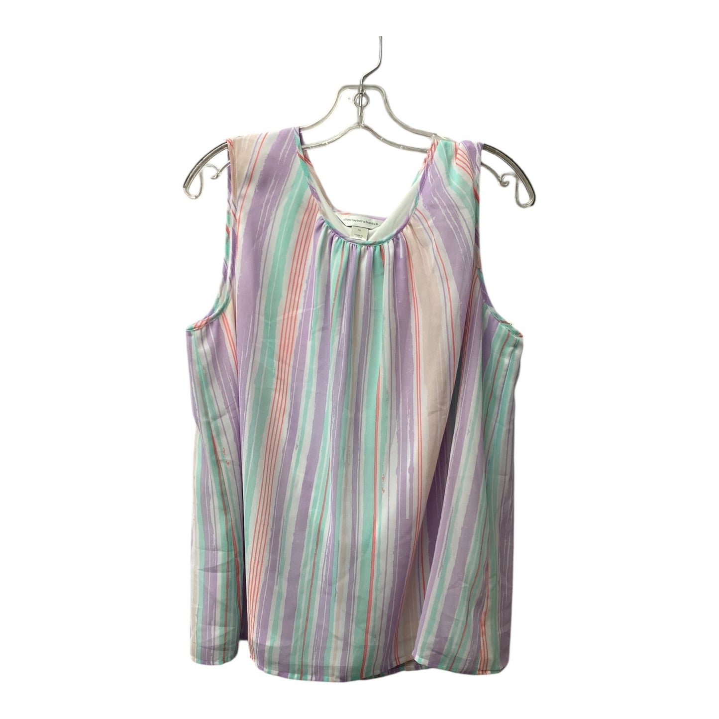 Top Sleeveless By Christopher And Banks In Multi, Size:Xl