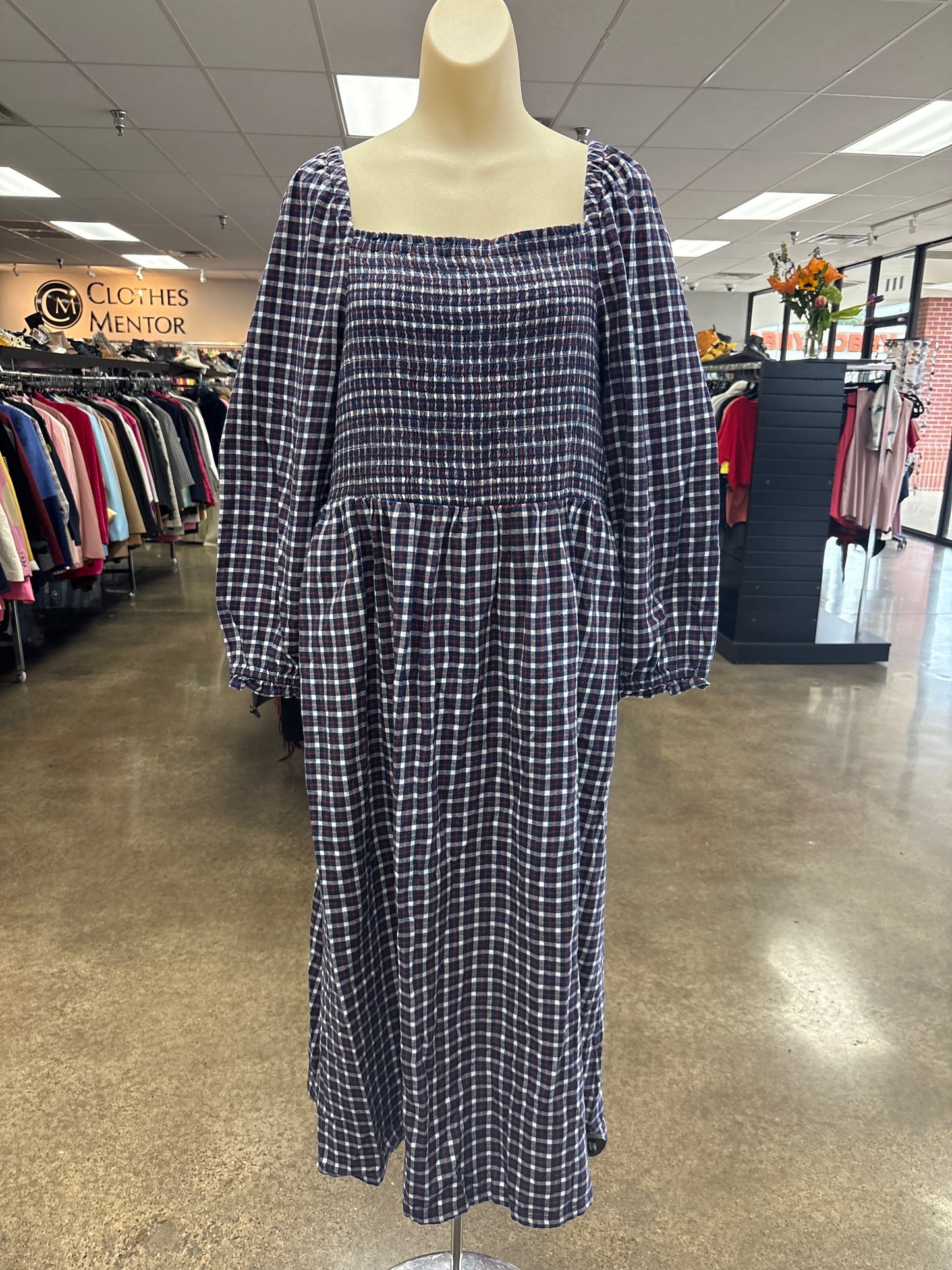 Dress Casual Maxi By J. Crew In Blue, Size:Xl