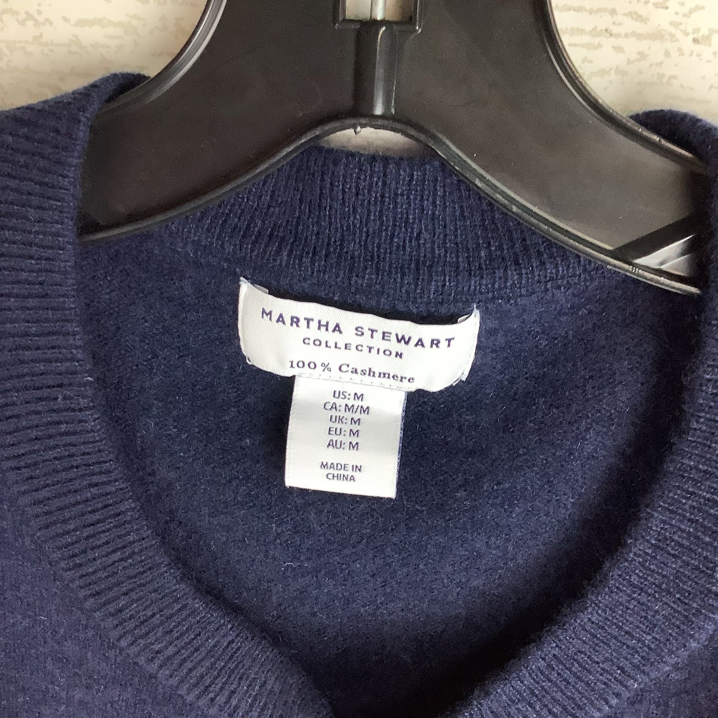Sweater Cashmere By Clothes Mentor In Navy, Size: M