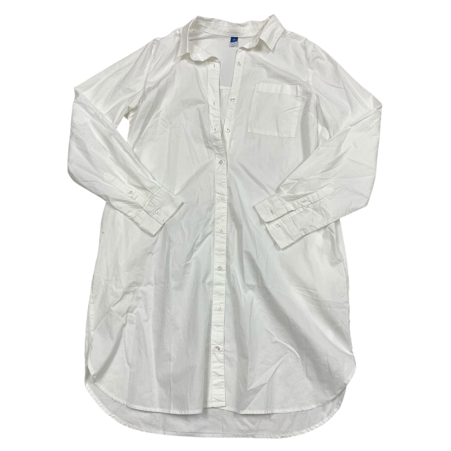 Dress Casual Midi By Old Navy In White, Size:L Tall