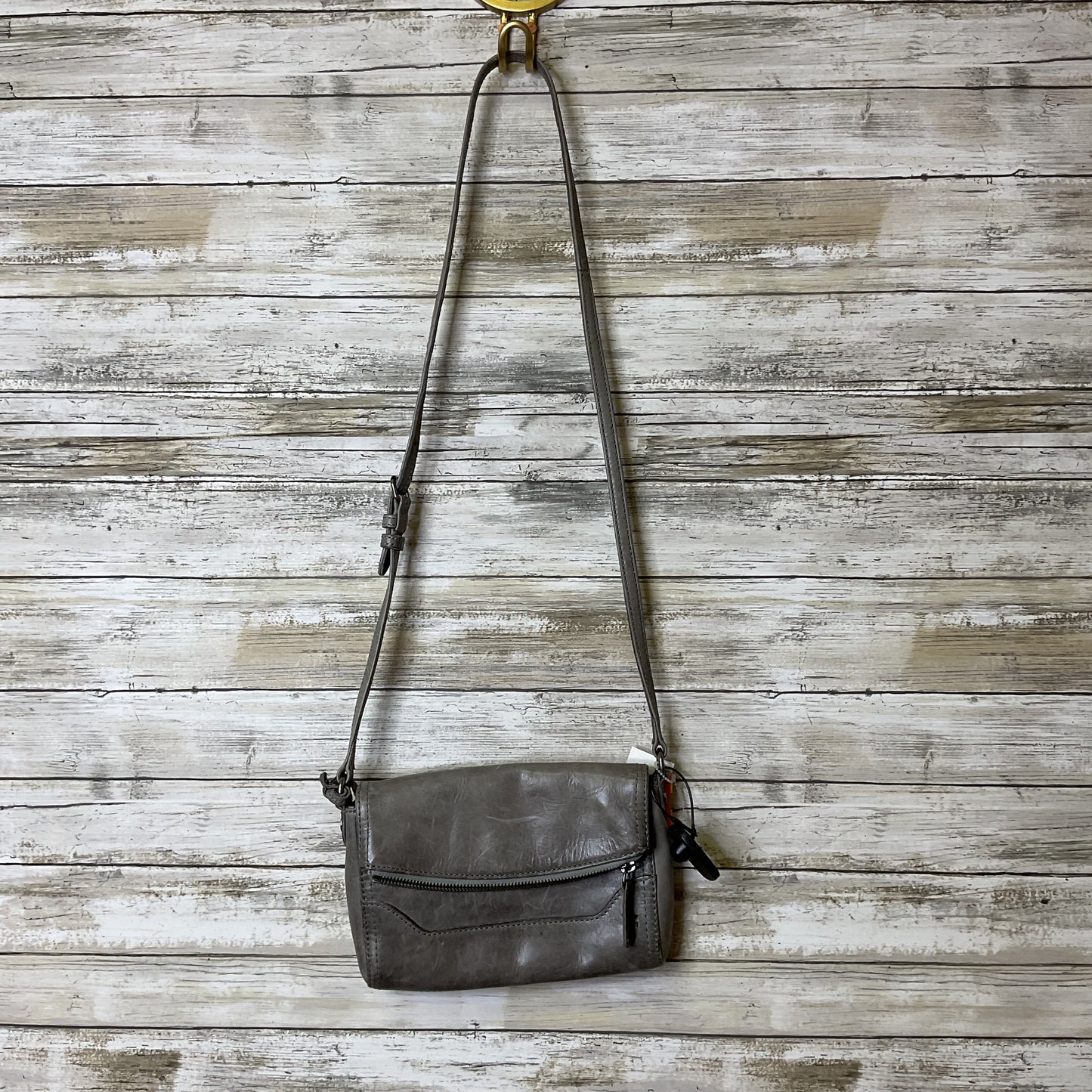 Crossbody Designer By Frye In Grey, Size:Medium