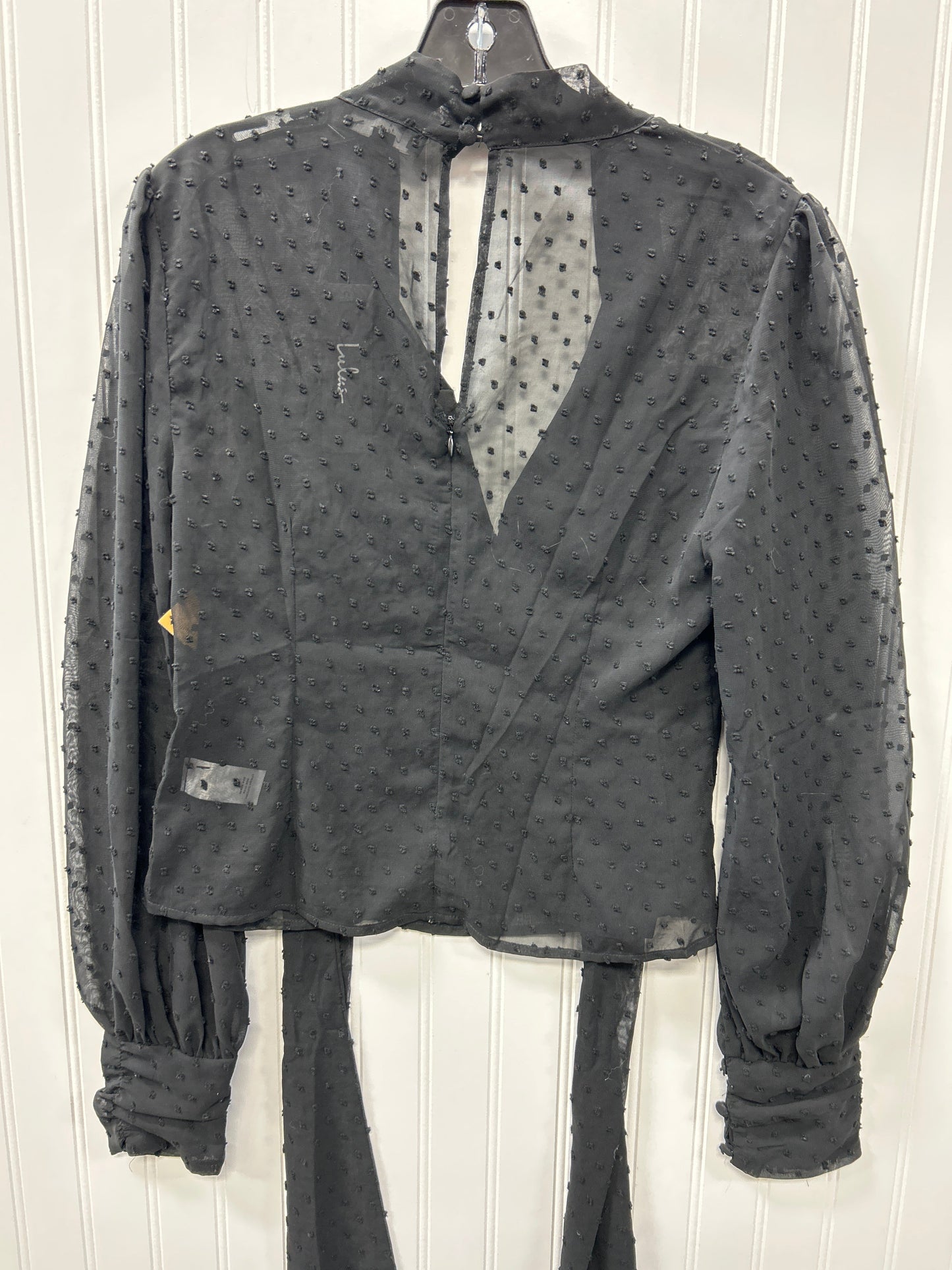 Blouse Ls By Lulus In Black, Size:S