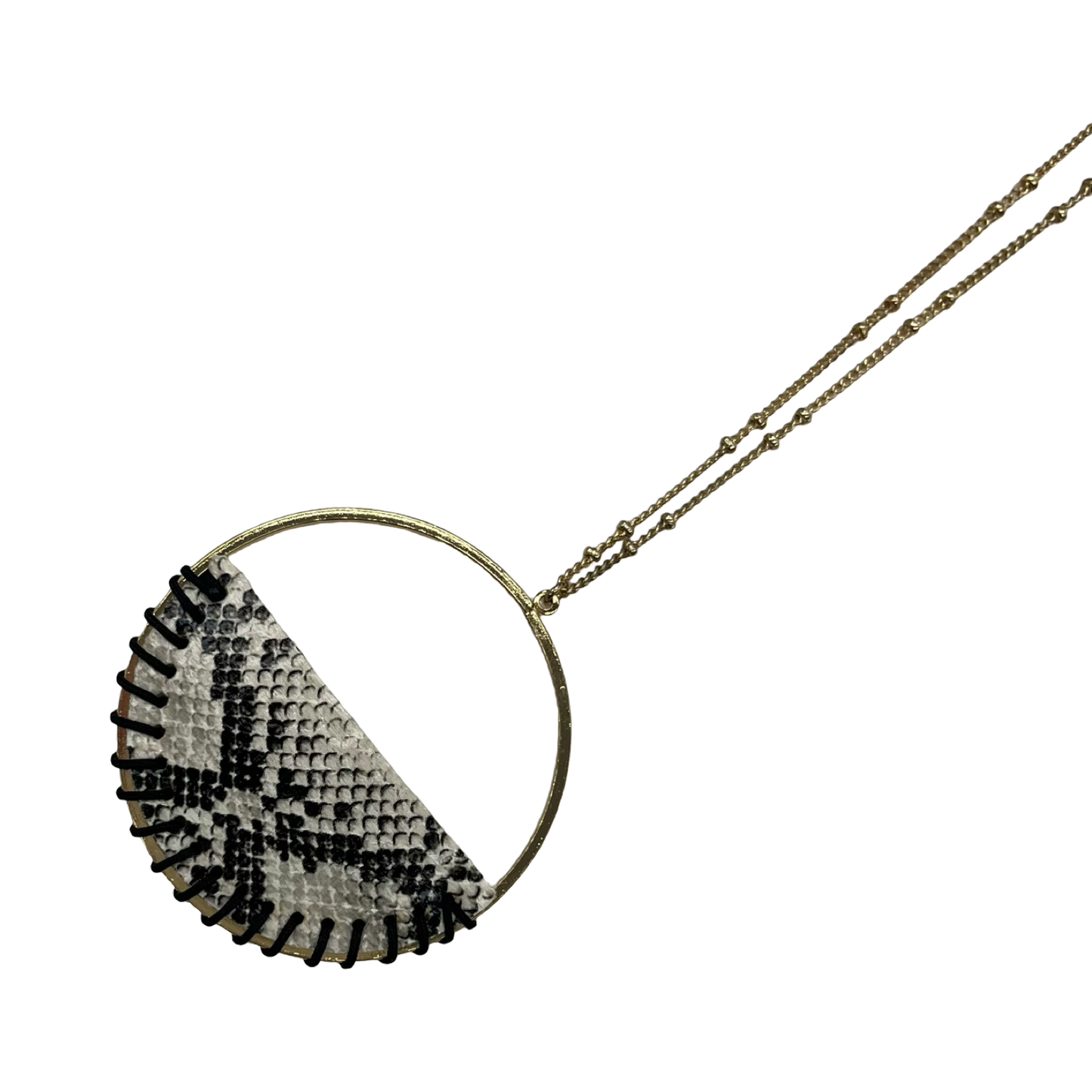 Necklace Pendant By Clothes Mentor In Snakeskin Print