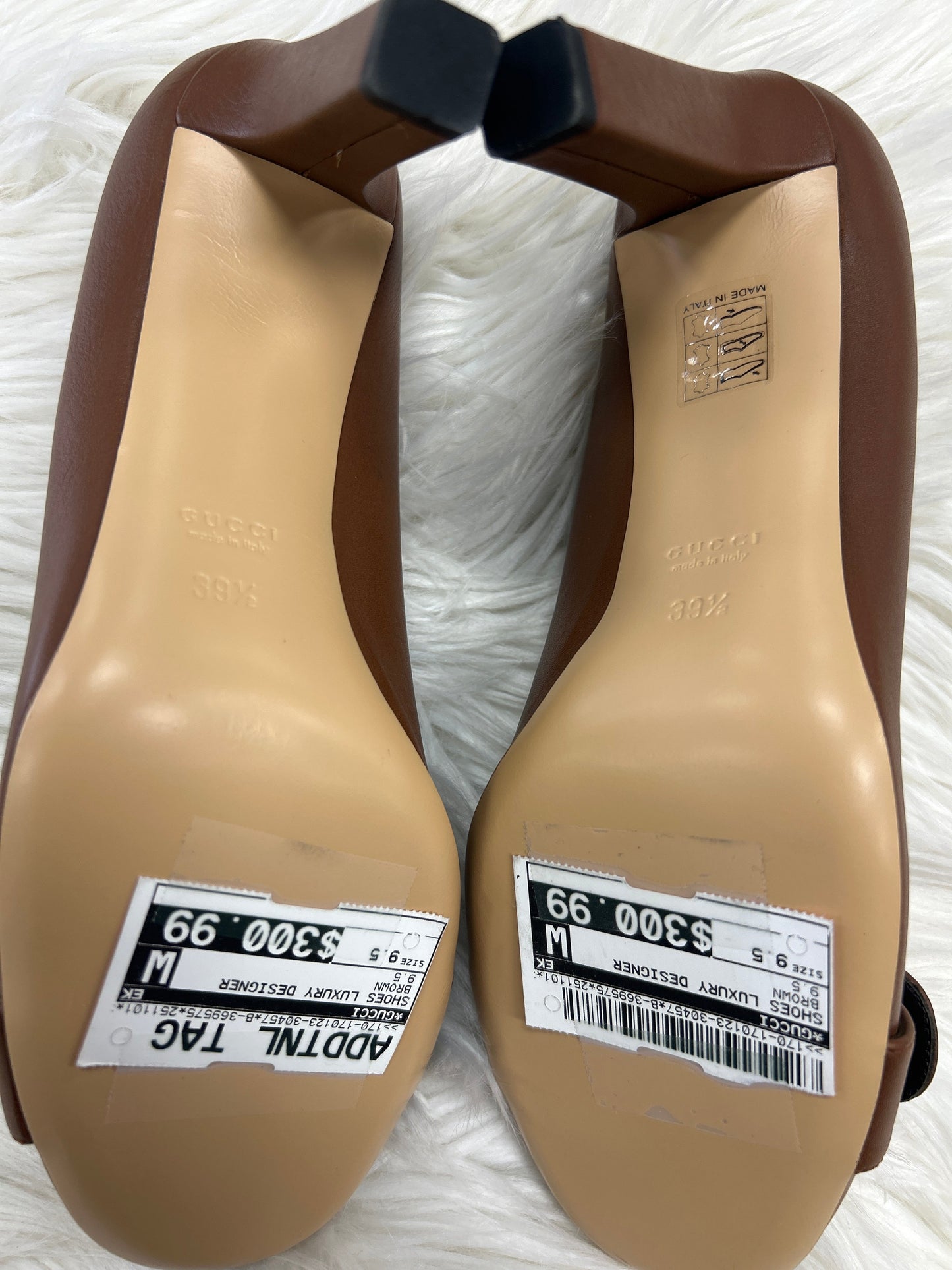 Shoes Luxury Designer By Gucci In Brown, Size:9.5