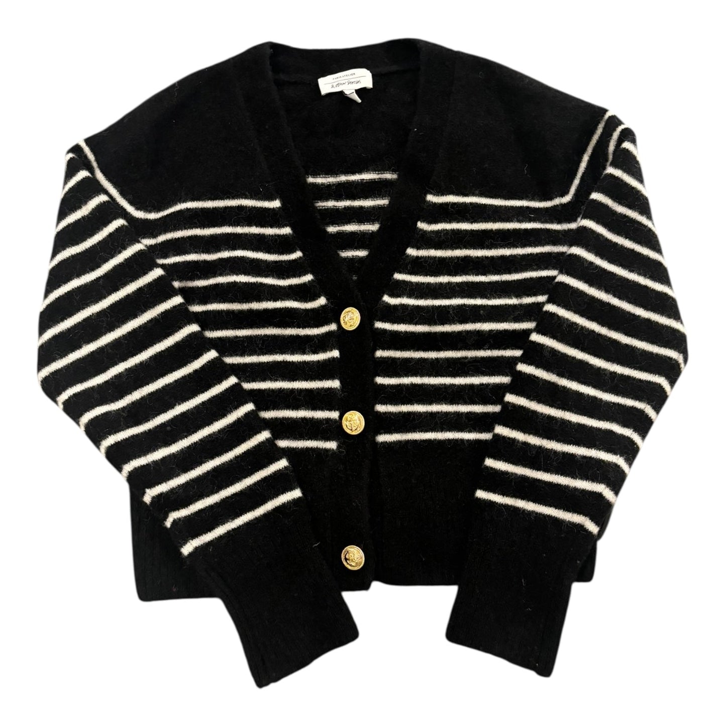 Sweater Cardigan By PARIS ATELIER & OTHER STORIES In Black & White, Size:S