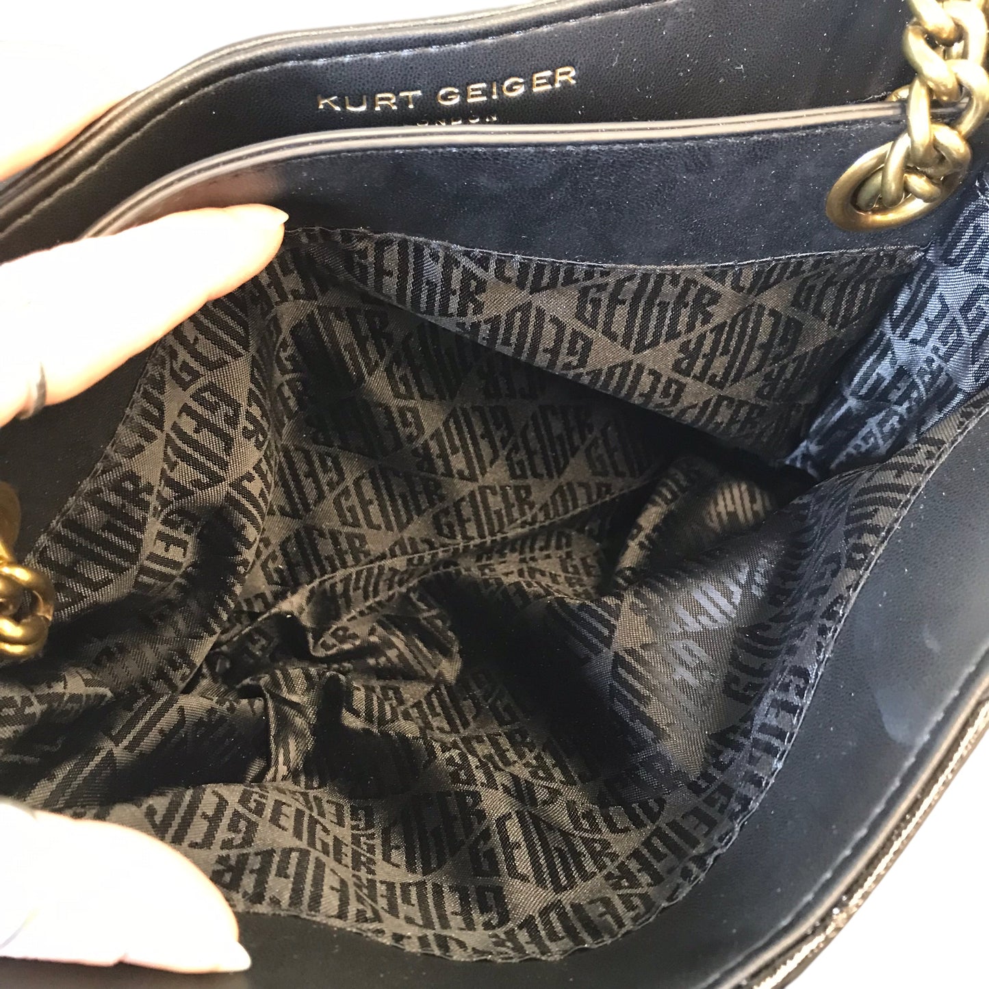 Handbag Designer By Kurt Geiger In Black, Size:Medium