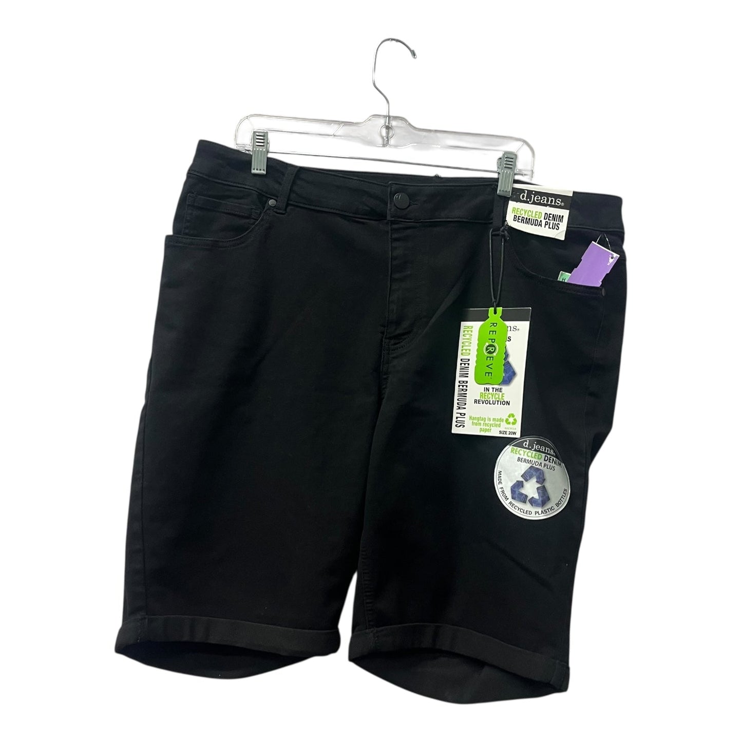 Shorts By D Jeans In Black, Size:20