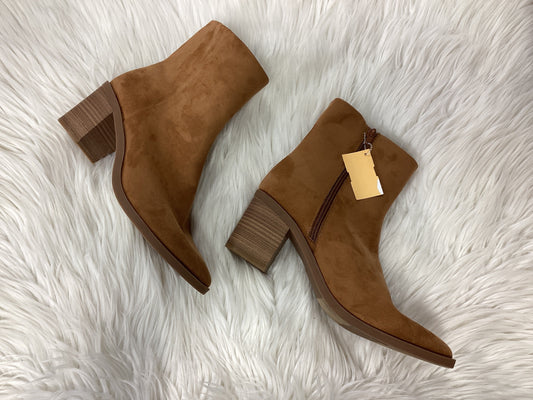 Boots Ankle Heels By Universal Thread In Tan, Size:9.5