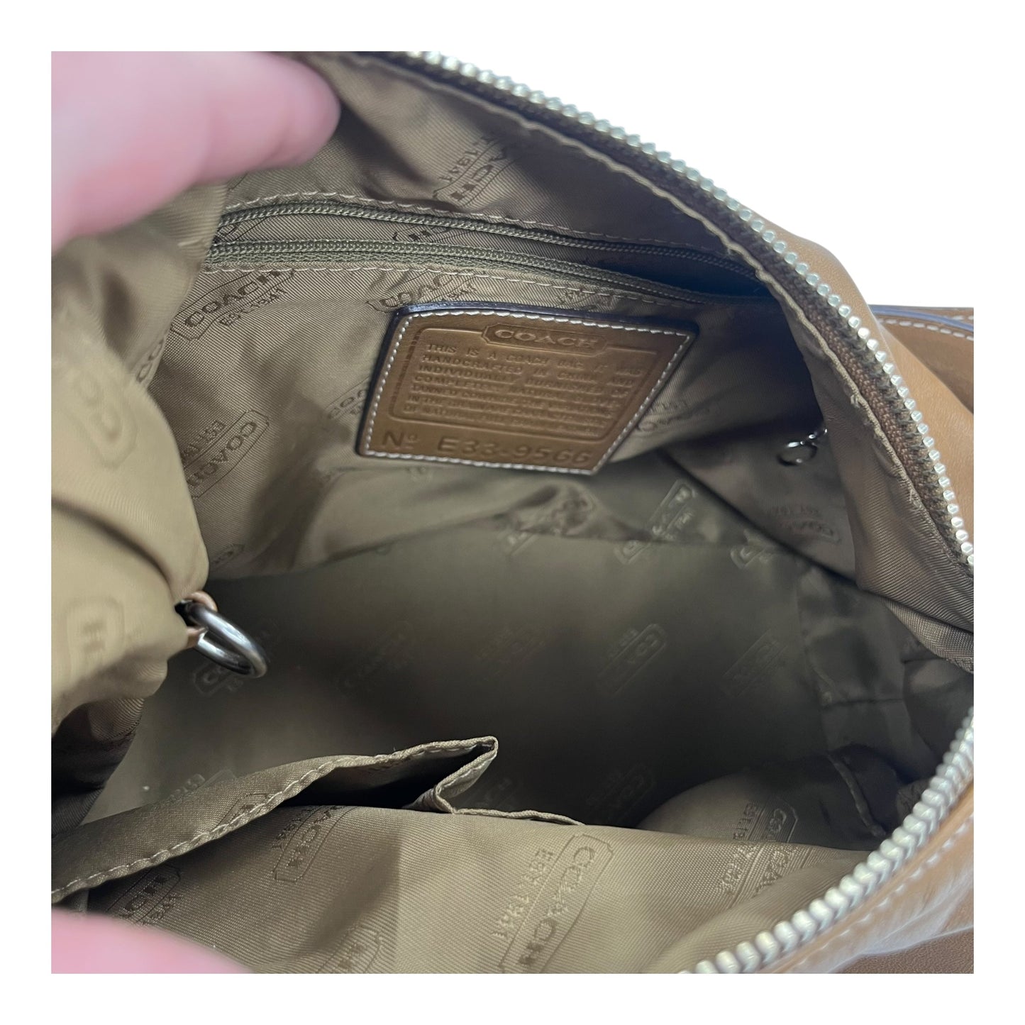 Handbag Designer By Coach In Brown, Size:Medium