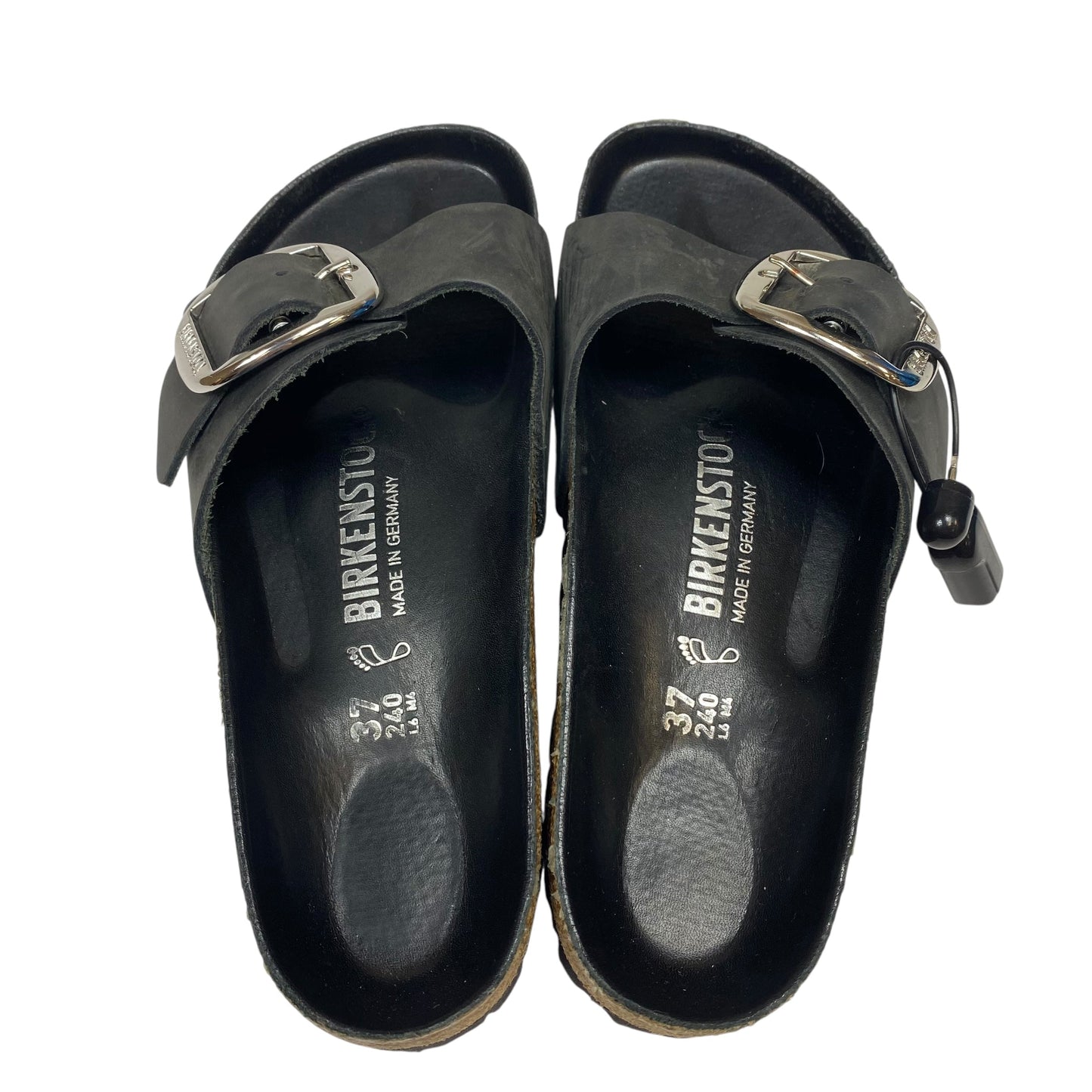 Sandals Flats By Birkenstock In Black, Size:6