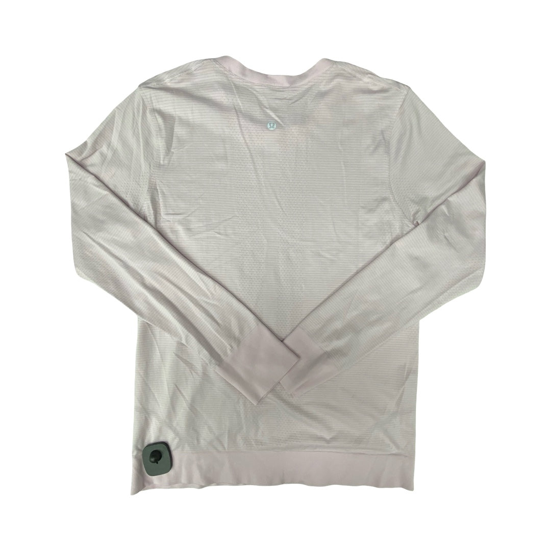 Athletic Top Ls Crewneck By Lululemon In Pink, Size:M