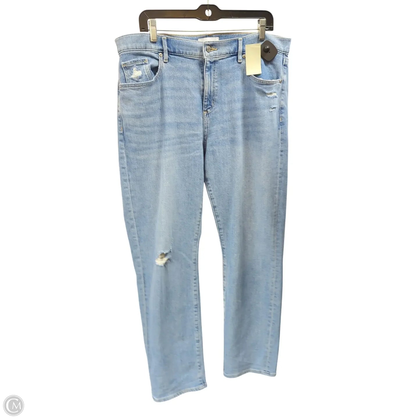 Jeans Straight By Loft In Blue Denim, Size: 14