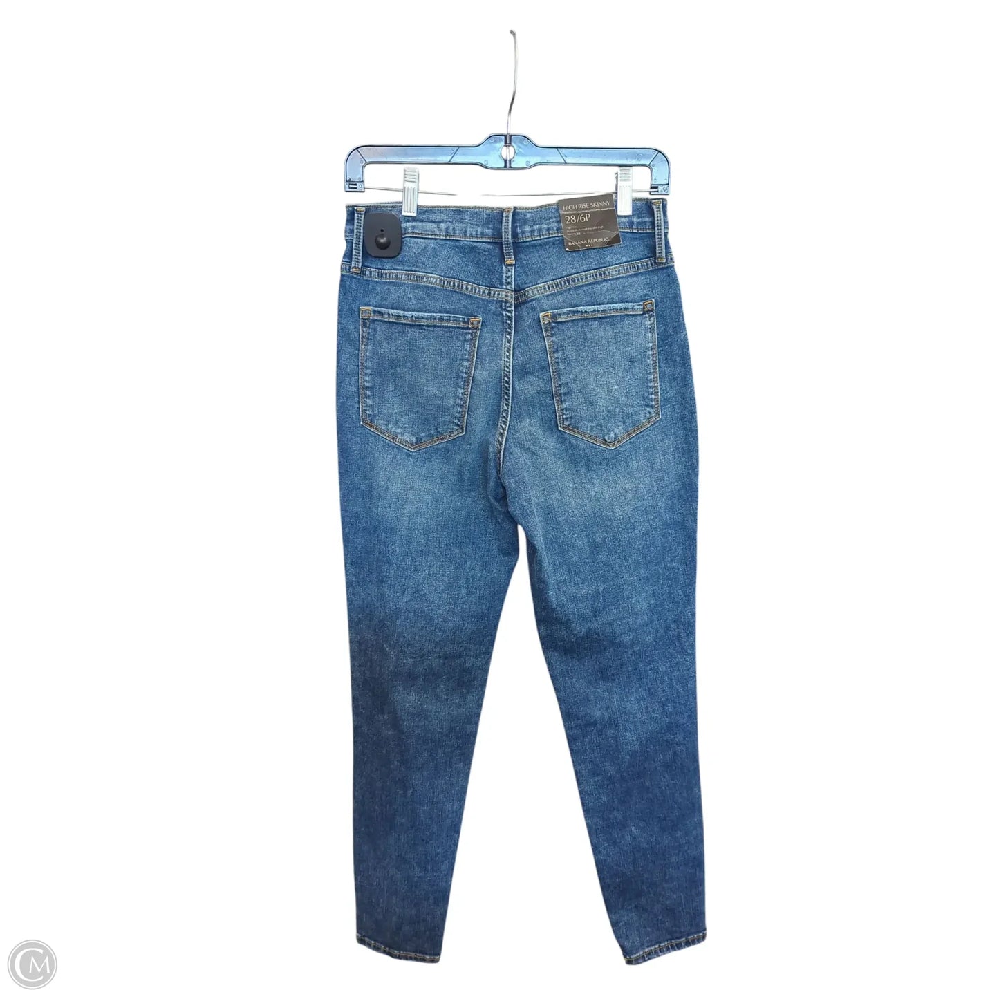 Jeans Skinny By Banana Republic In Blue Denim, Size: 6p
