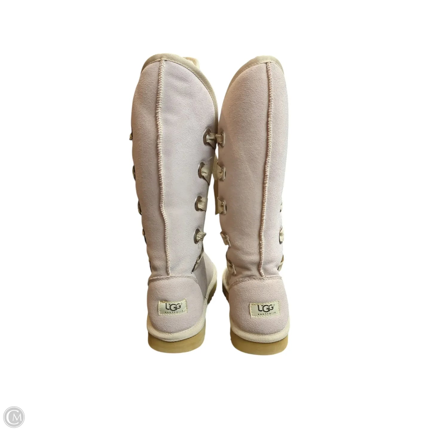 Boots Designer By Ugg In Grey, Size: 9