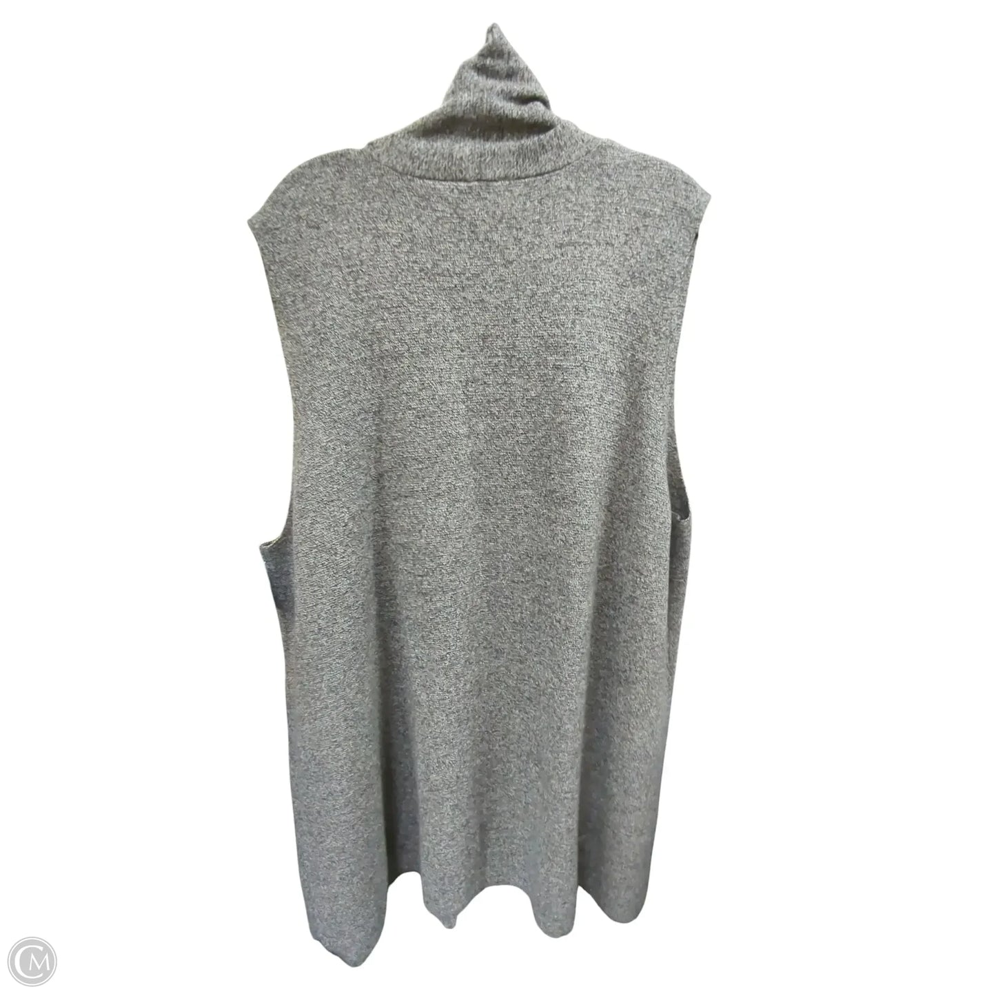 Vest Sweater By Talbots In Grey, Size: 3x