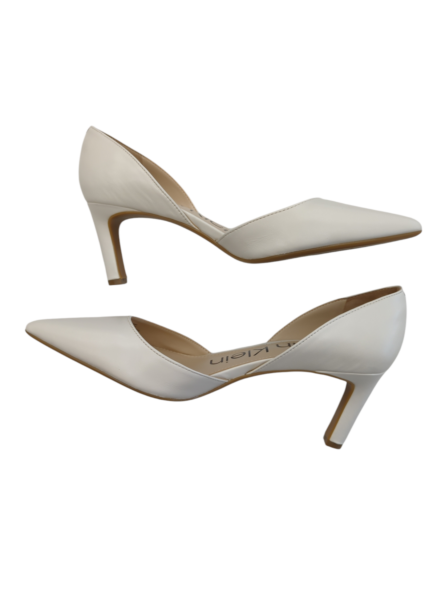 Shoes Heels Stiletto By Calvin Klein In White, Size: 8.5