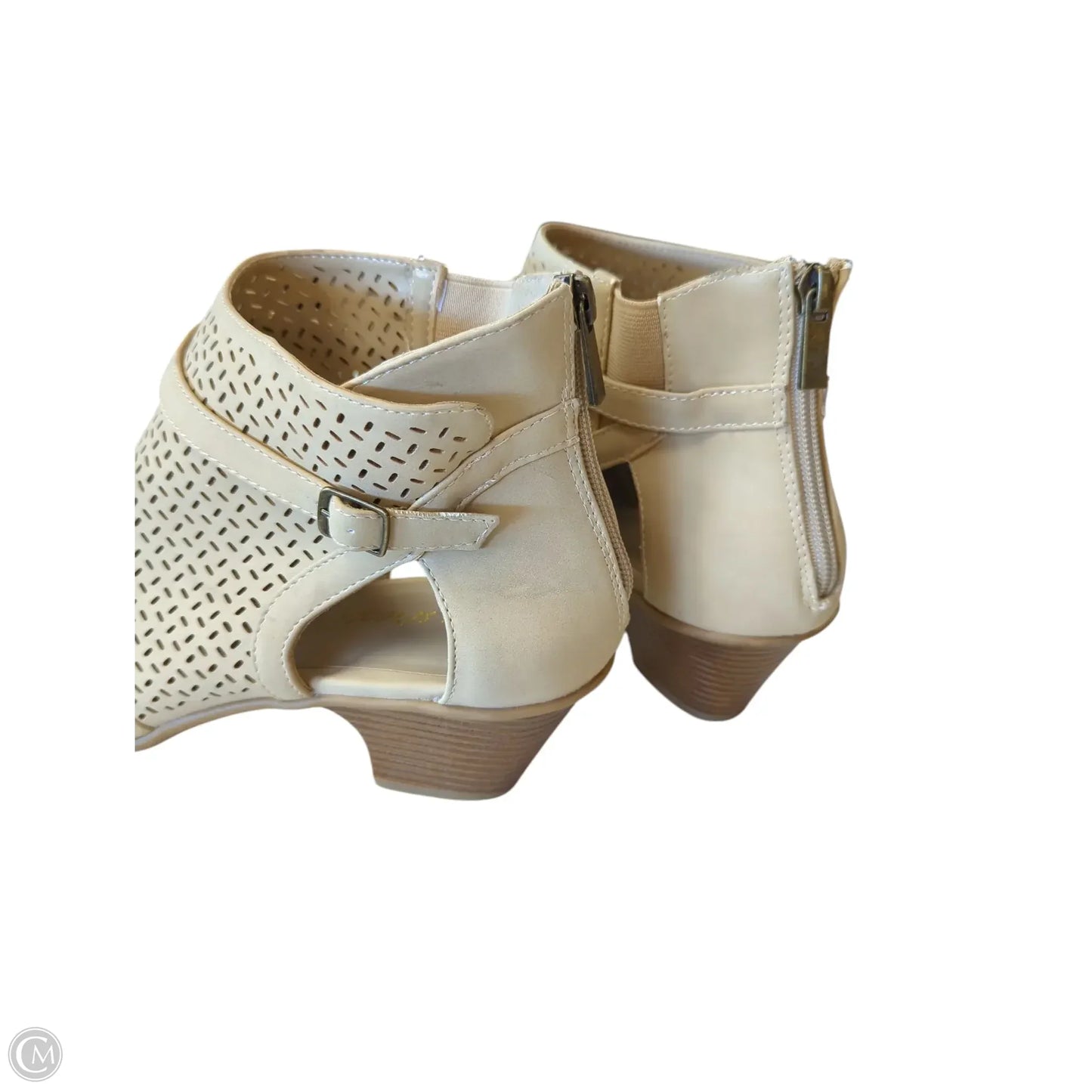 Shoes Heels Kitten By Easy Spirit In Tan, Size: 12
