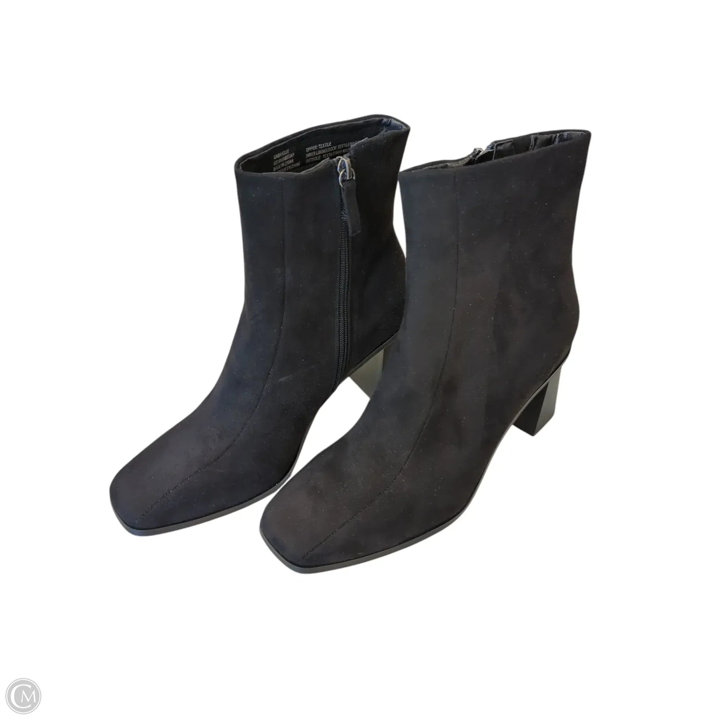 Boots Ankle Heels By Just Fab In Black, Size: 10