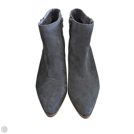 Boots Ankle Heels By Bleecker & Bond In Grey, Size: 8.5
