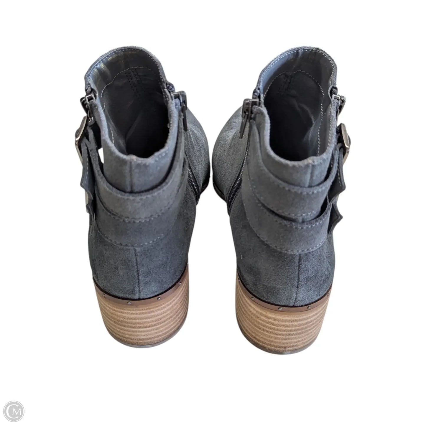 Boots Ankle Heels By Bleecker & Bond In Grey, Size: 8.5