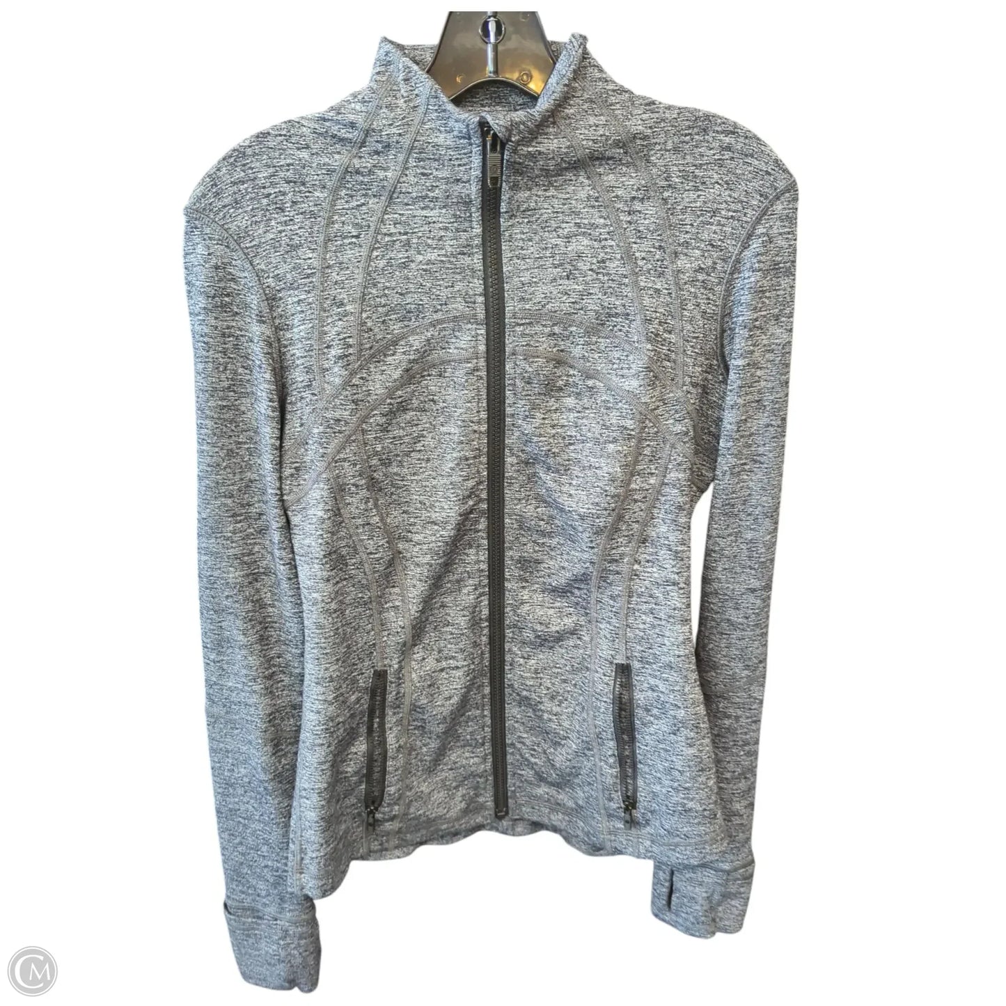 Athletic Jacket By Lululemon In Grey, Size: 8