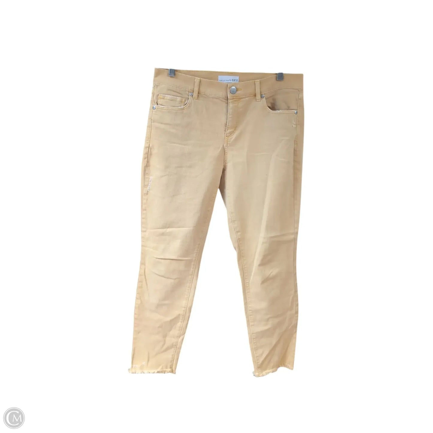 Jeans Cropped By Loft In Yellow, Size: 4