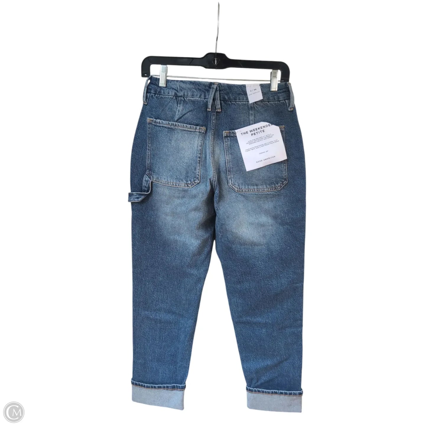 Jeans Straight By Good American In Blue Denim, Size: 0p