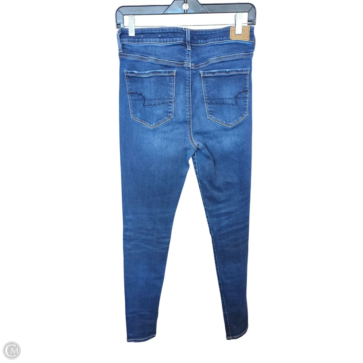 Jeans Skinny By American Eagle In Blue Denim, Size: 8