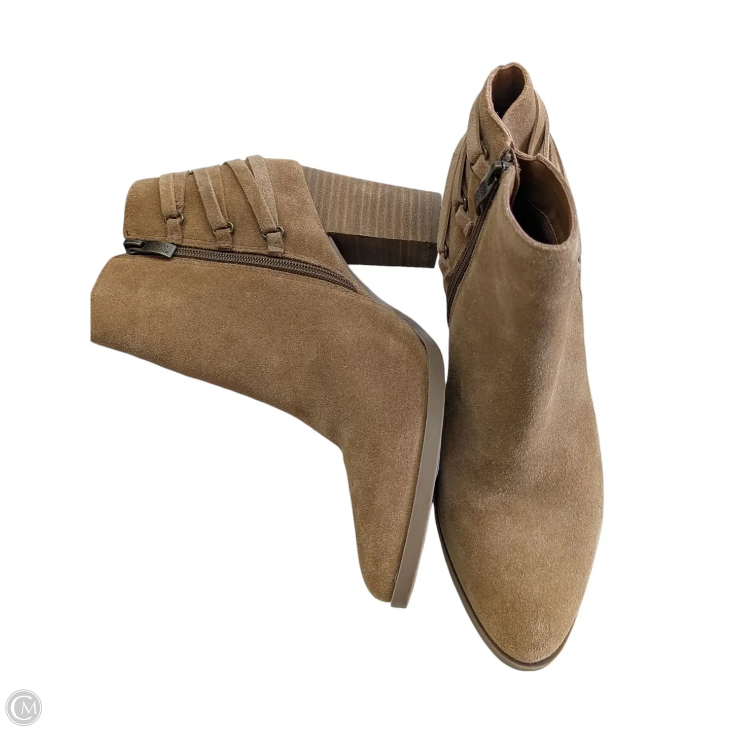 Boots Ankle Flats By Clothes Mentor In Brown, Size: 8.5