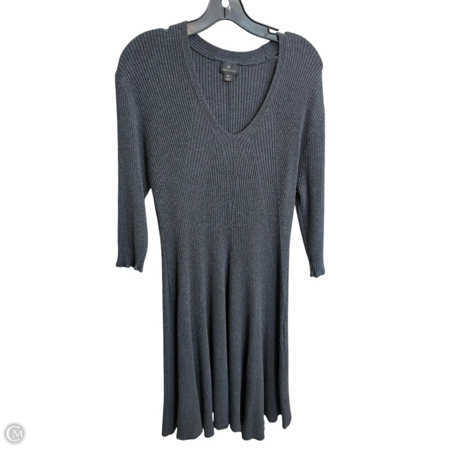 Dress Casual Midi By Worthington In Grey, Size: Xl