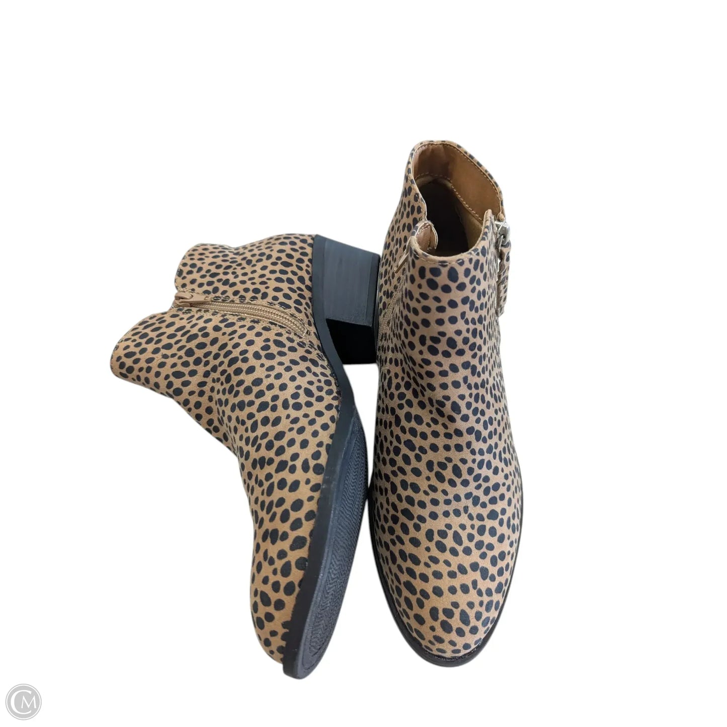 Boots Ankle Heels By Arizona In Animal Print, Size: 10